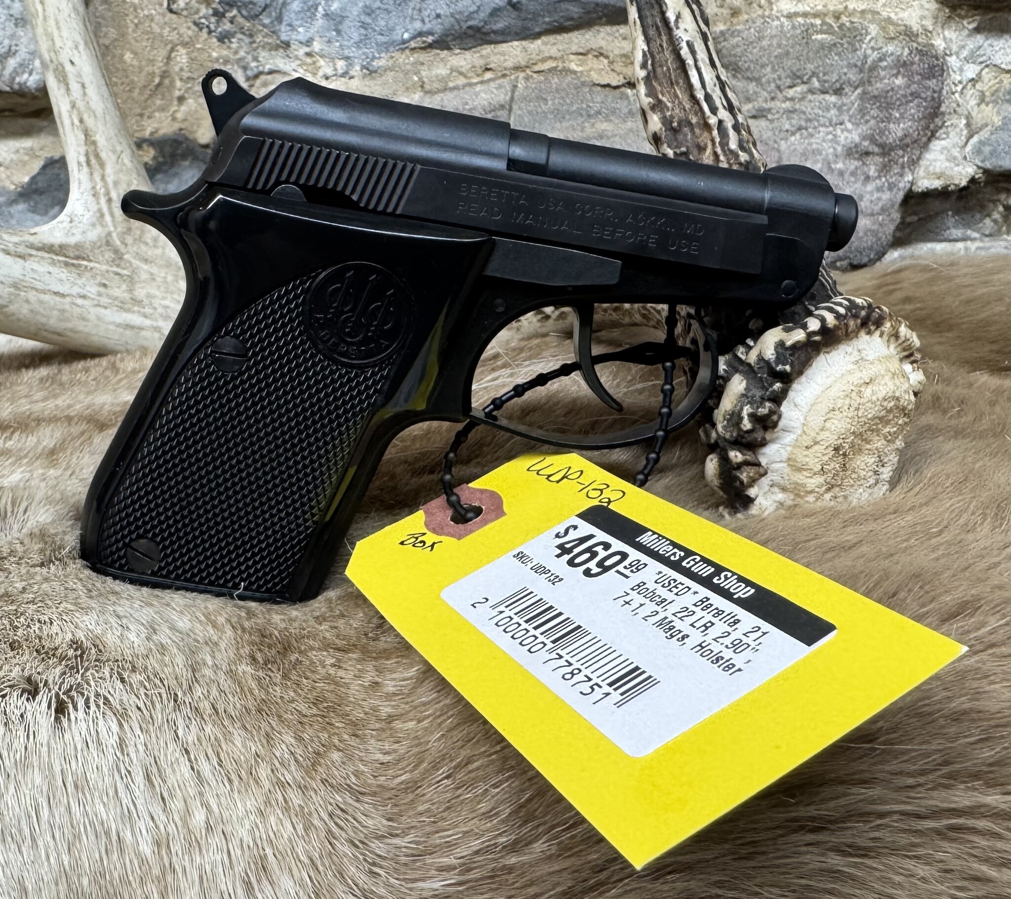 Beretta *USED* Beretta, 21A, Bobcat, 22 LR, 2.90", 7+1, 2 Mags, Holster