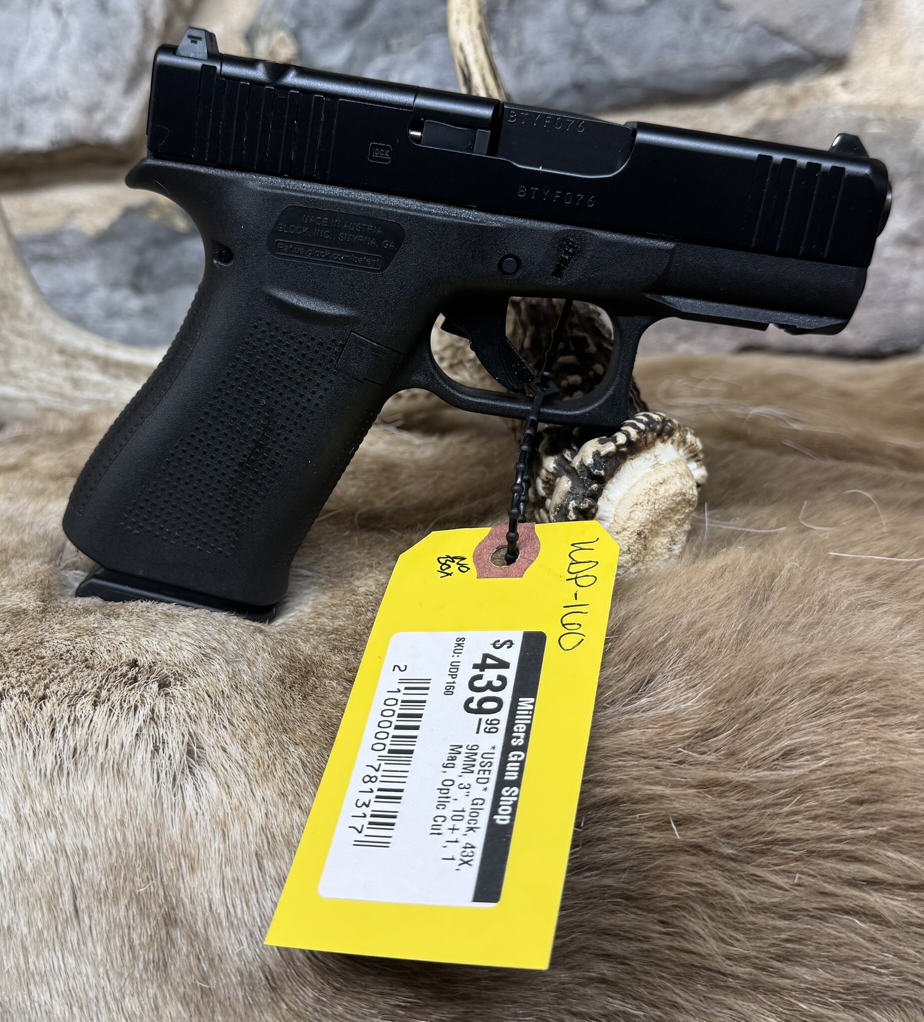 Glock *USED* Glock, 43X, 9MM, 3", 10+1, 1 Mag, Optic Cut