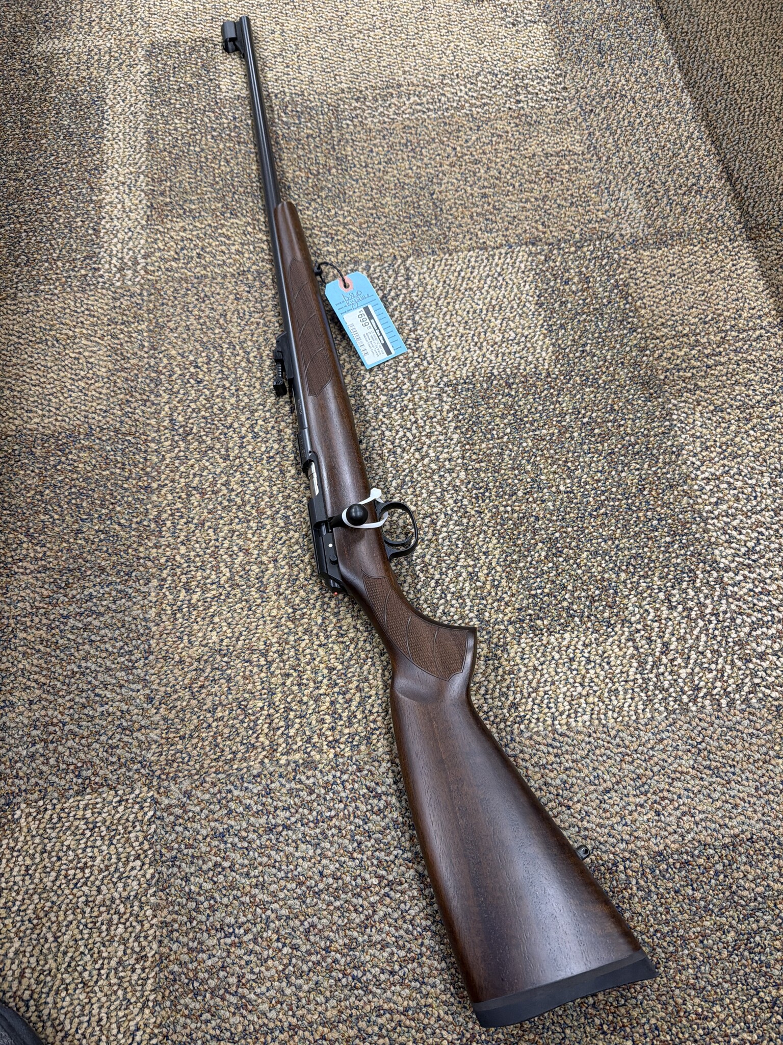 CZ USA CZ 02302 CZ 457 Lux 22 WMR 51 24 Black Nitride Barrel Turkish Walnut Fixed EuropeanStyle Stock Right Hand