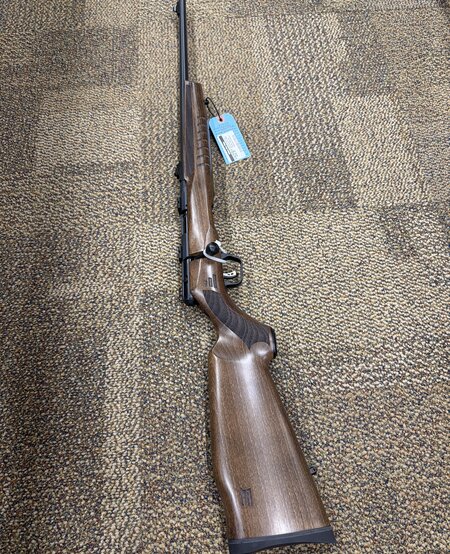 Savage 70510 B22 G Bolt Action 22 WMR Caliber with 101 Capacity 21 Barrel Matte Blued Metal Finish Satin Hardwood Stock Right Hand Full Size