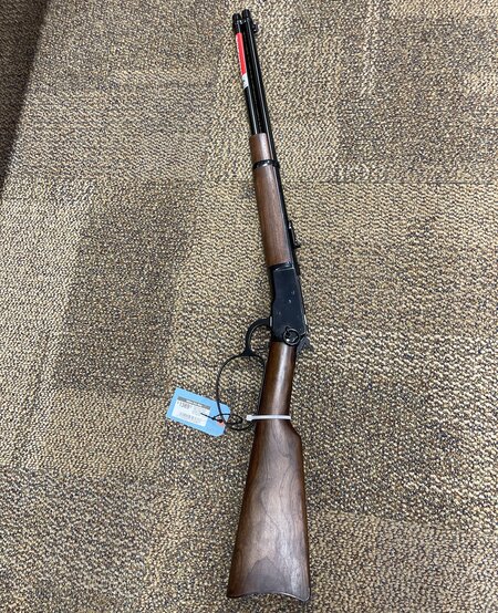 Winchester Arms Model 1892 Large Loop Carbine 45 Colt LC 101 Cap 20 Brushed Polish Blued RecBarrel Satin Walnut Fixed Straight Grip Stock Right Hand Full Size