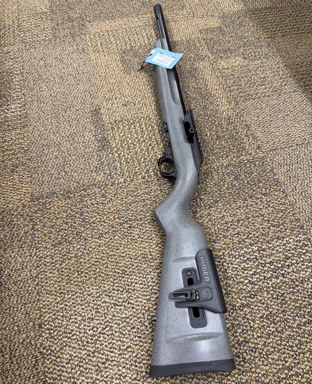 Ruger, 10/22 Competition, 22 LR, 10+1, 16.12"TB, Black/Black Speckled Gray Laminate Adj Comb Stock, Left Hand