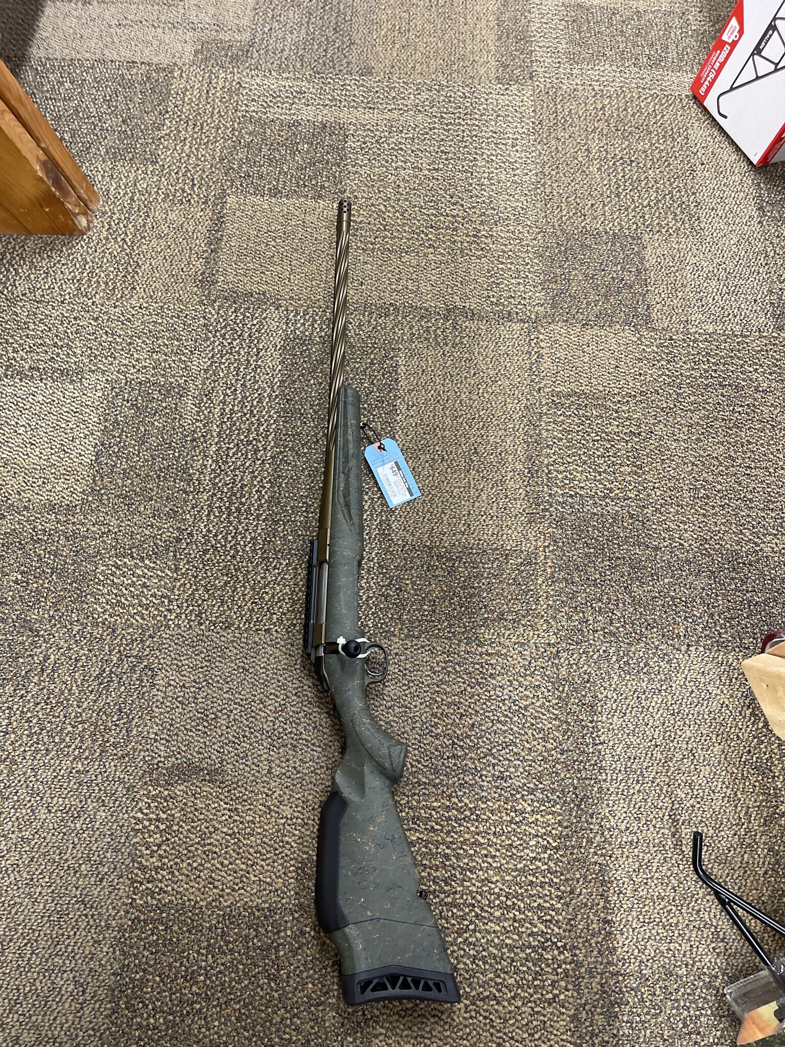 Ruger, American Predator, Gen 2, 300 Win Mag, 3+1, 22" FB/MB/TB, Burnt Bronze/Green Splatter
