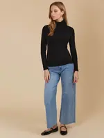 Isle of Mine Naria Roll Neck Top - Onyx