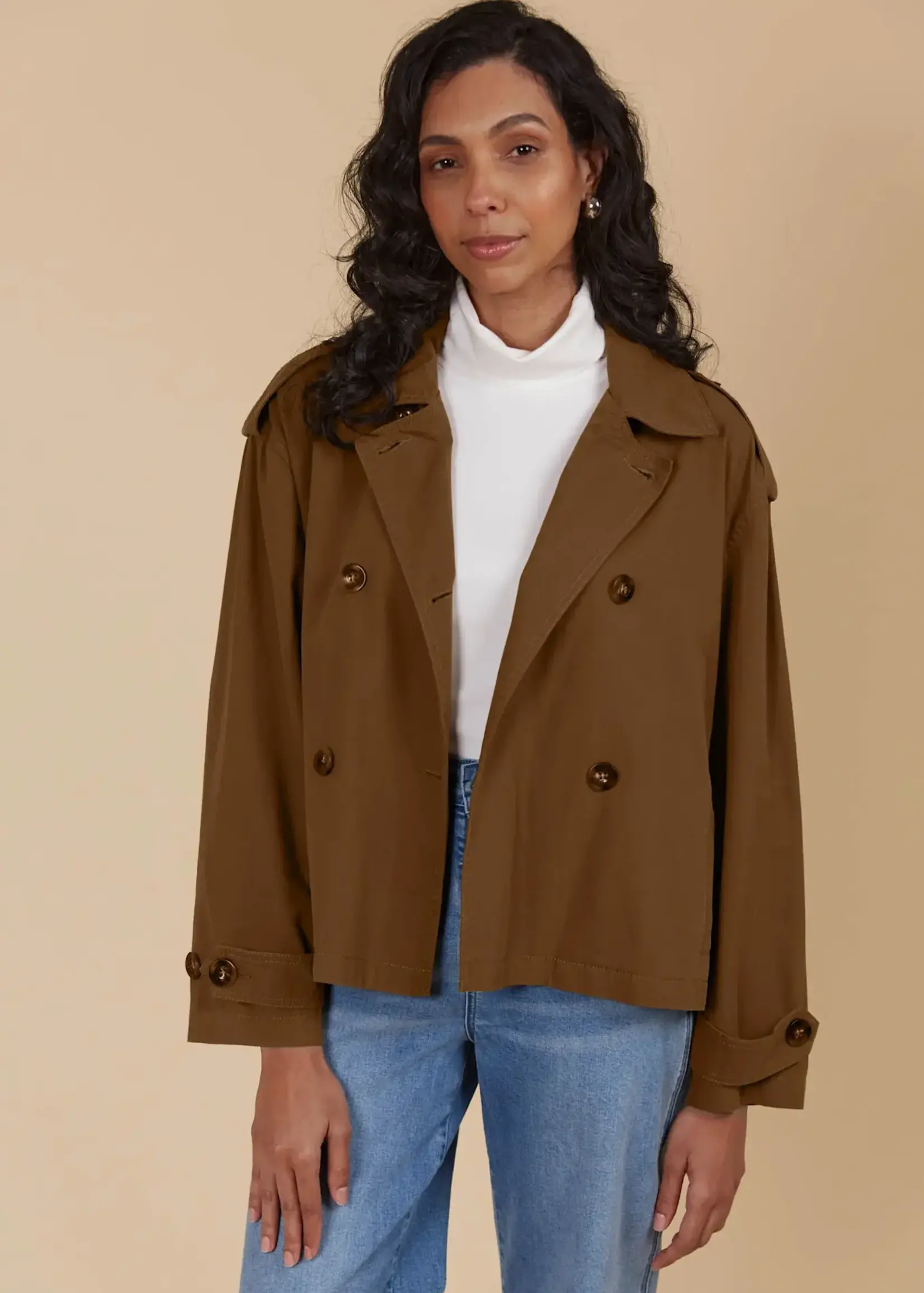 Isle of Mine Freya Crop Trench - Toffee