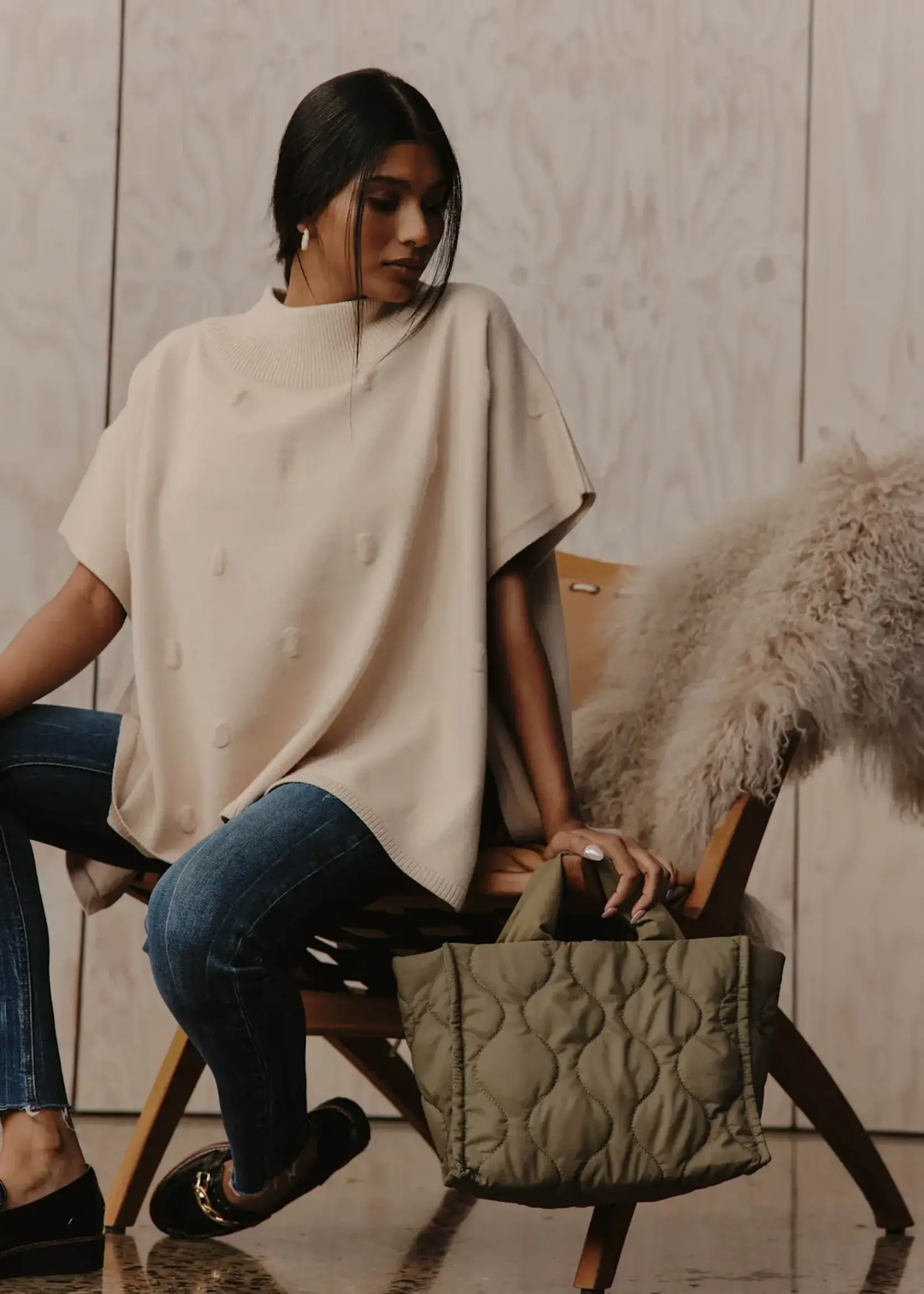 EB & Ive Masa Knit Poncho