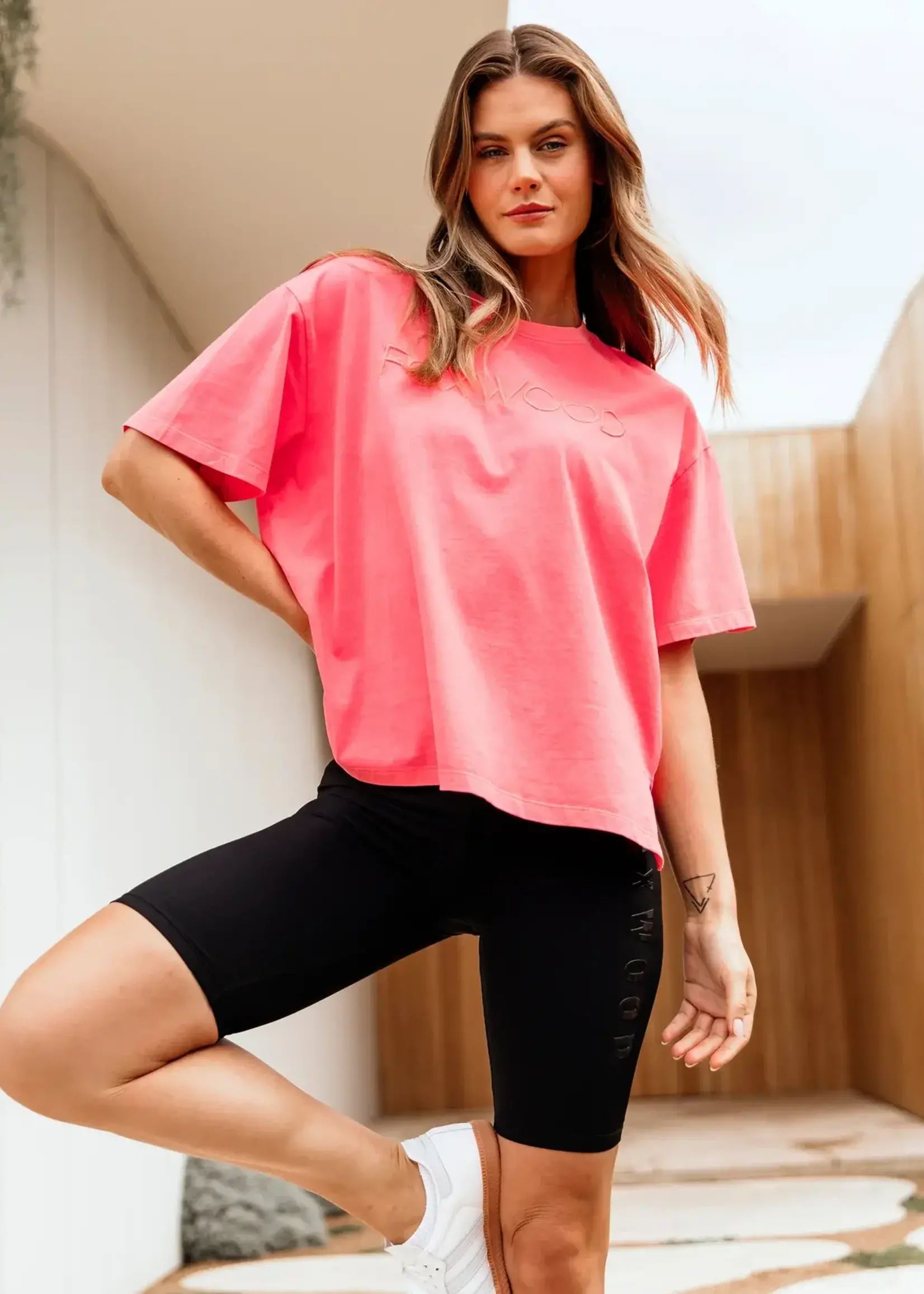 Foxwood Simplified Tee - Neon Pink