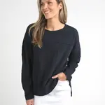 Foxwood Throw On Tee - Coal