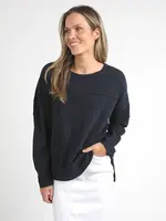 Foxwood Throw On Tee - Coal