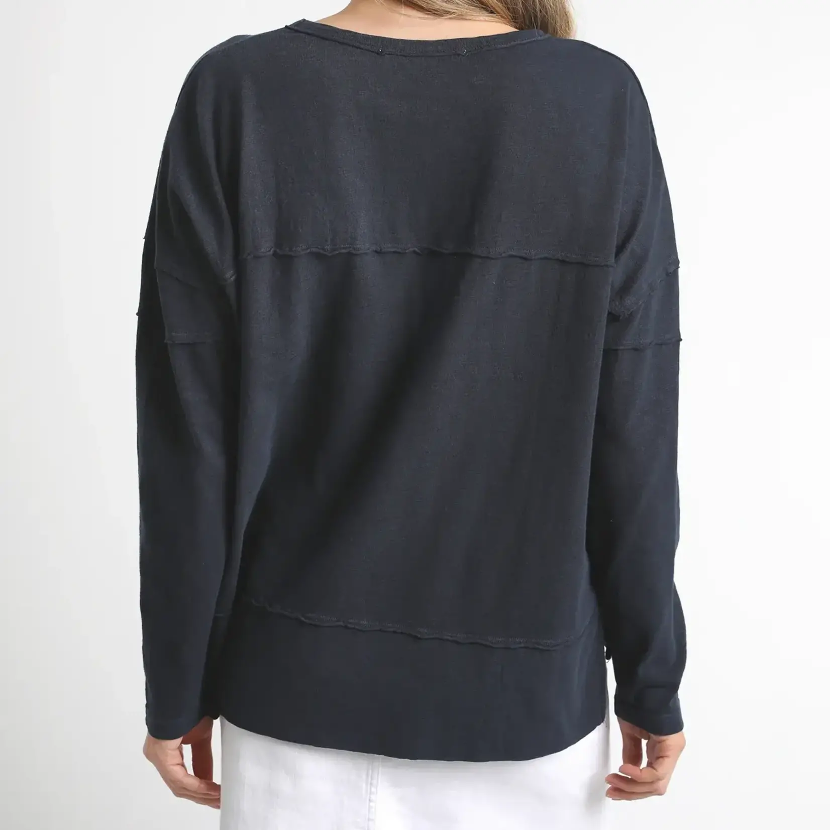 Foxwood Throw On Tee - Coal