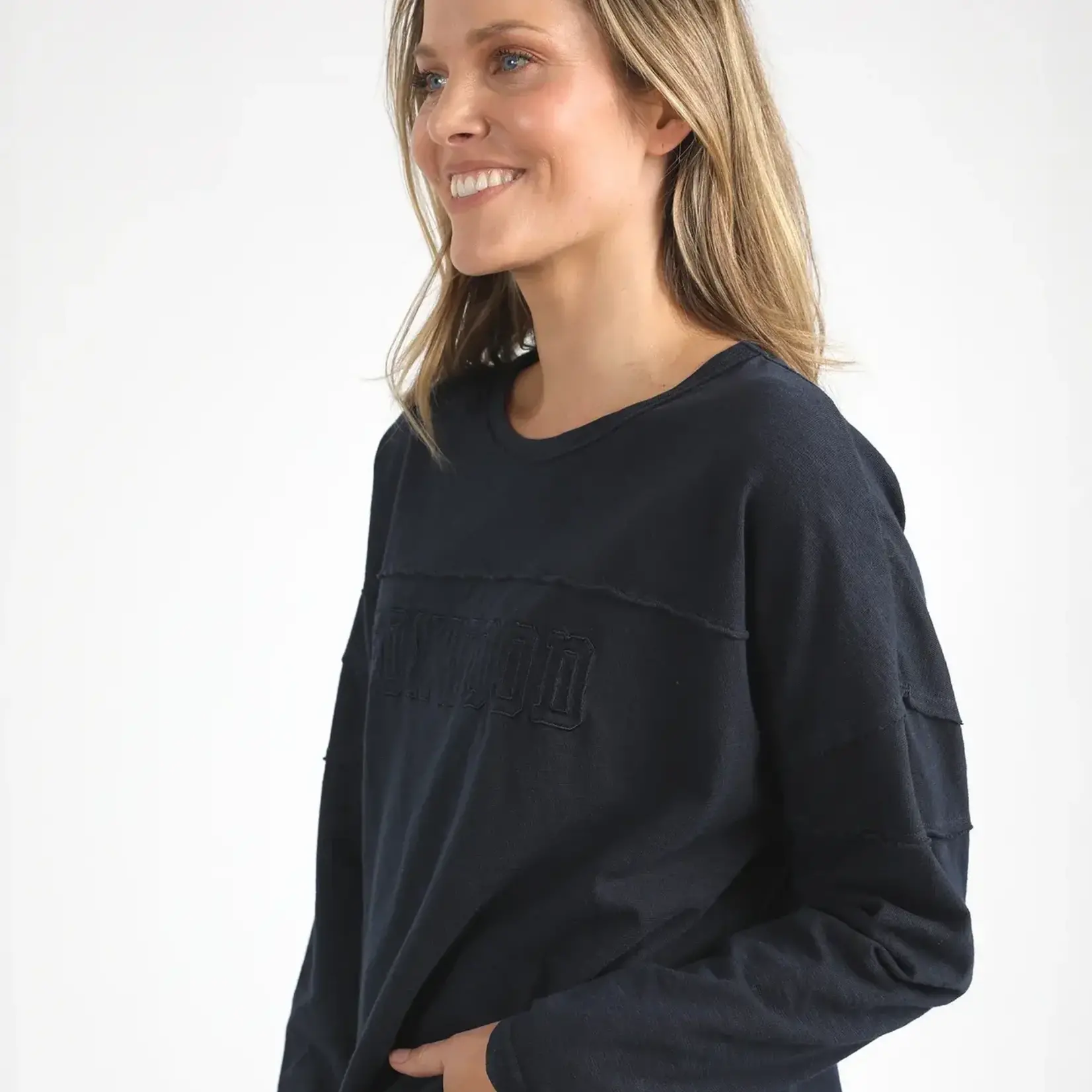 Foxwood Throw On Tee - Coal