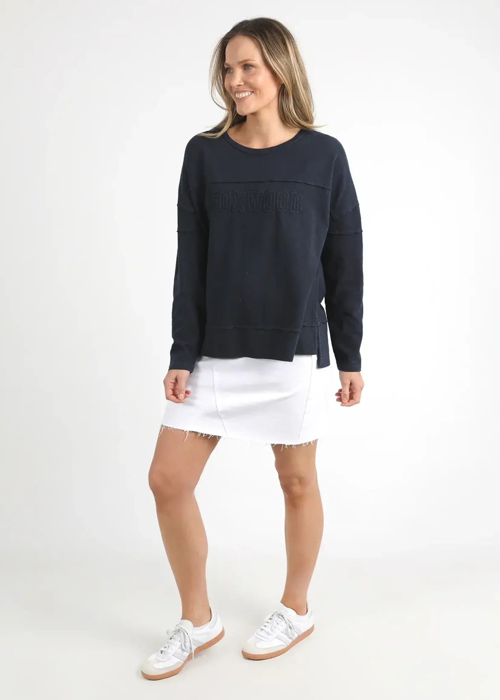 Foxwood Throw On Tee - Coal