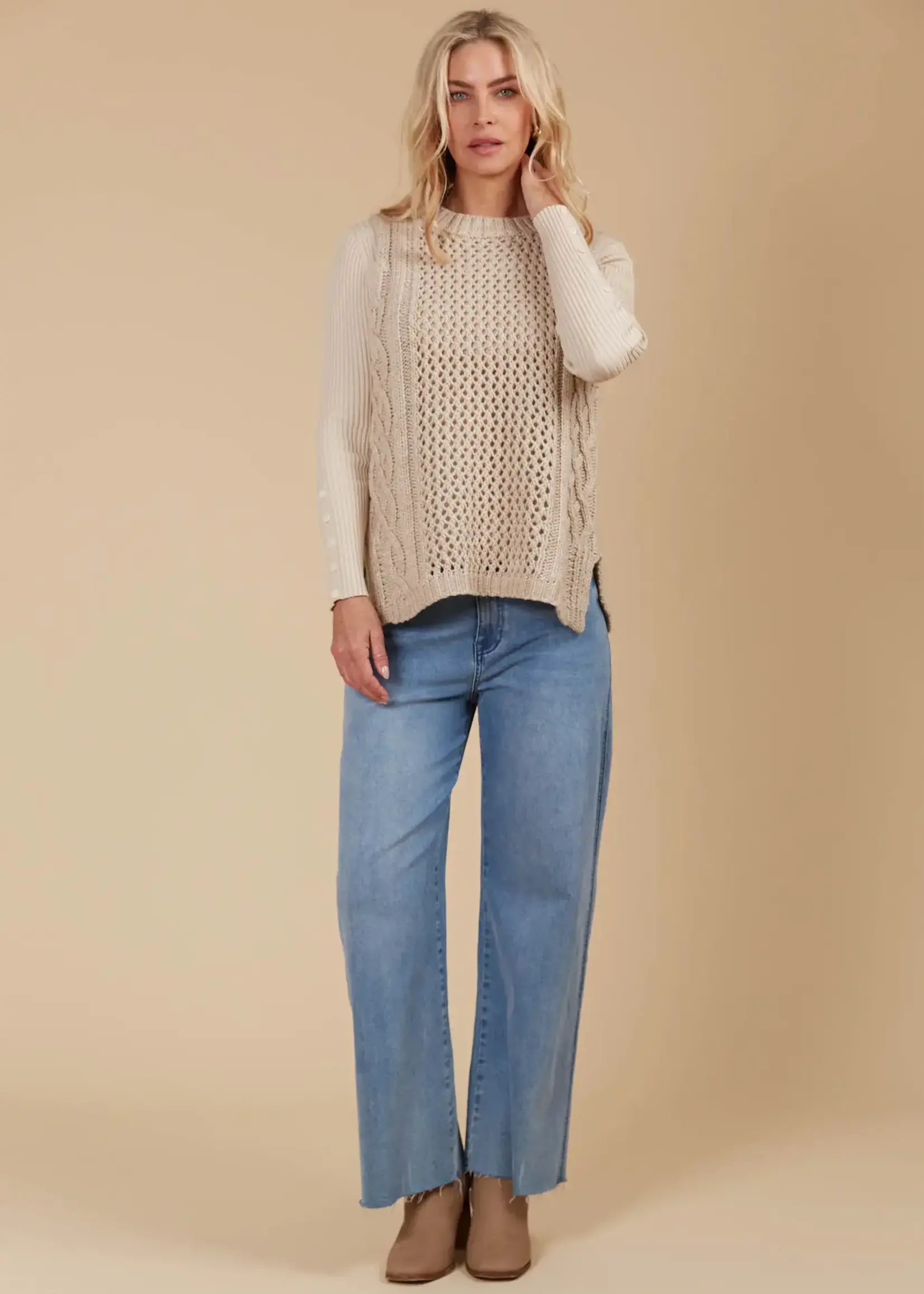 Isle of Mine Luna Knit Vest - Canvas