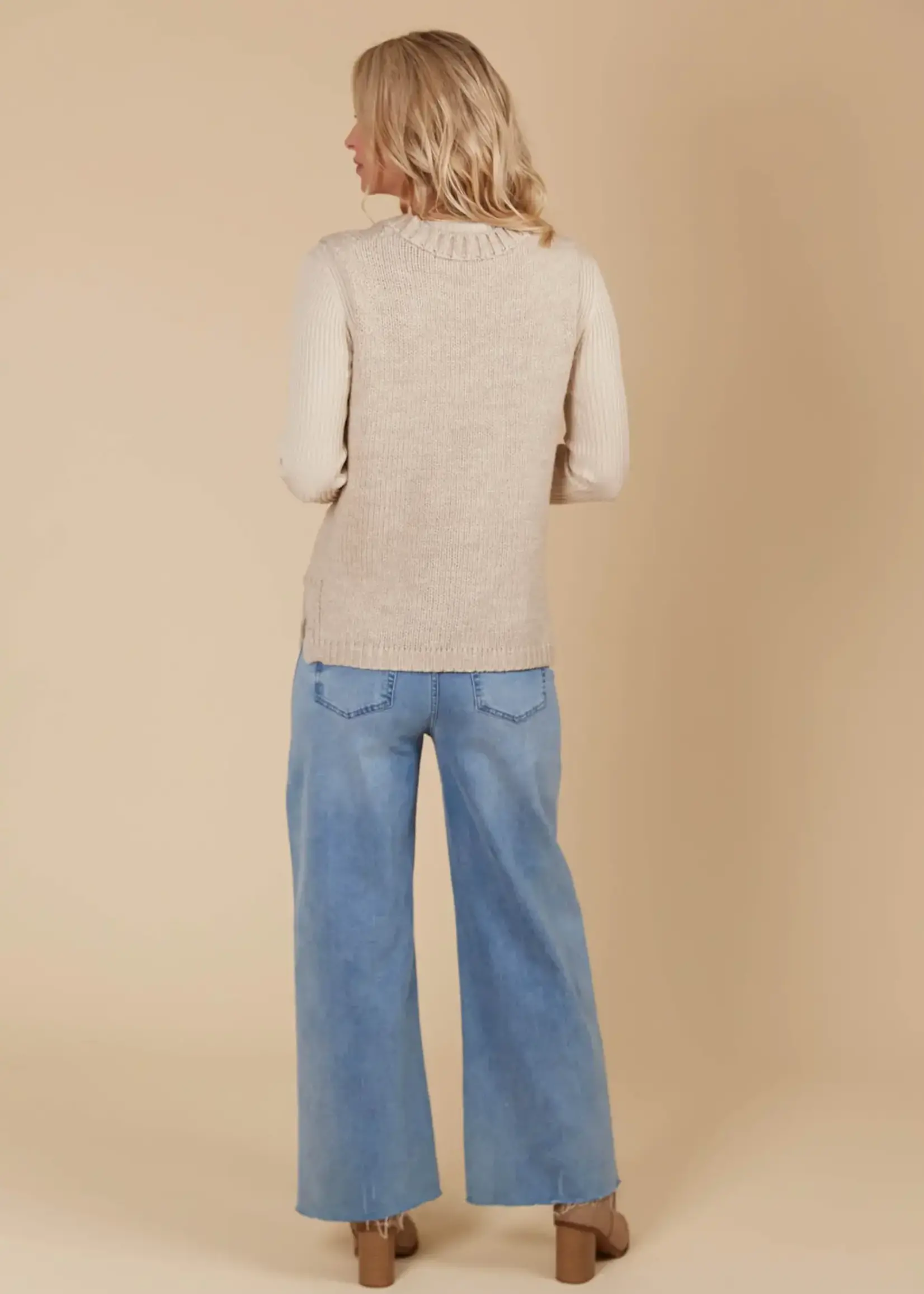 Isle of Mine Luna Knit Vest - Canvas