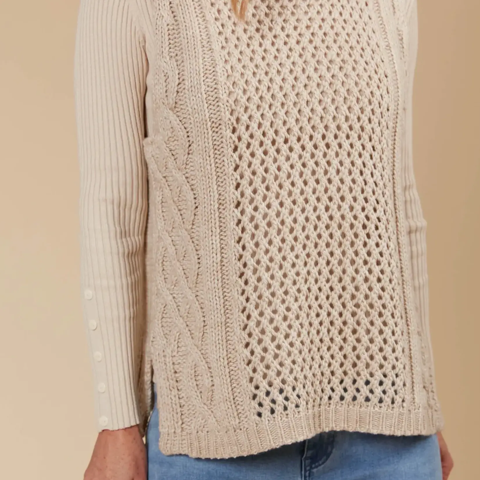 Isle of Mine Luna Knit Vest - Canvas