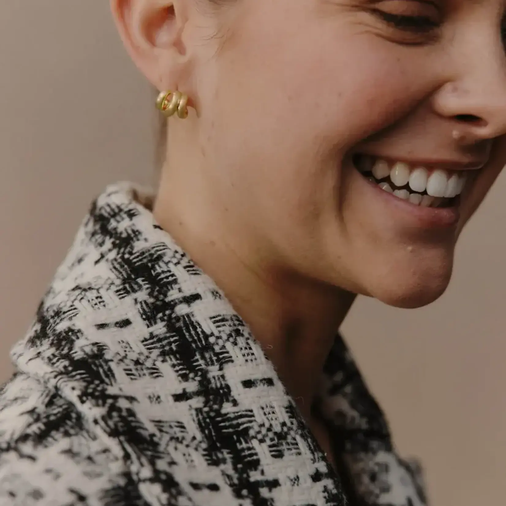 EB & Ive Heritage Satin Earring - Knot