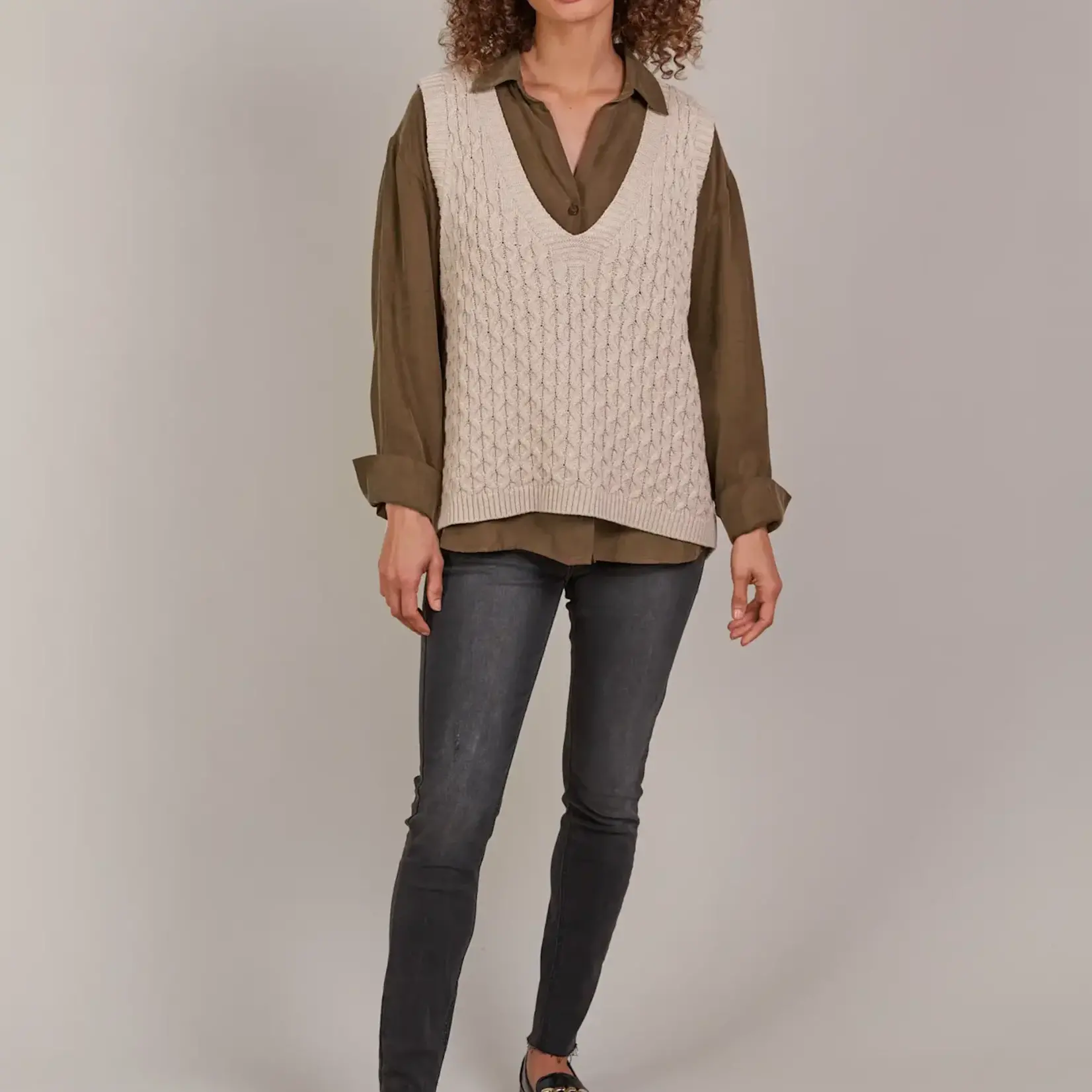 EB & Ive Naviva Vest - Oat