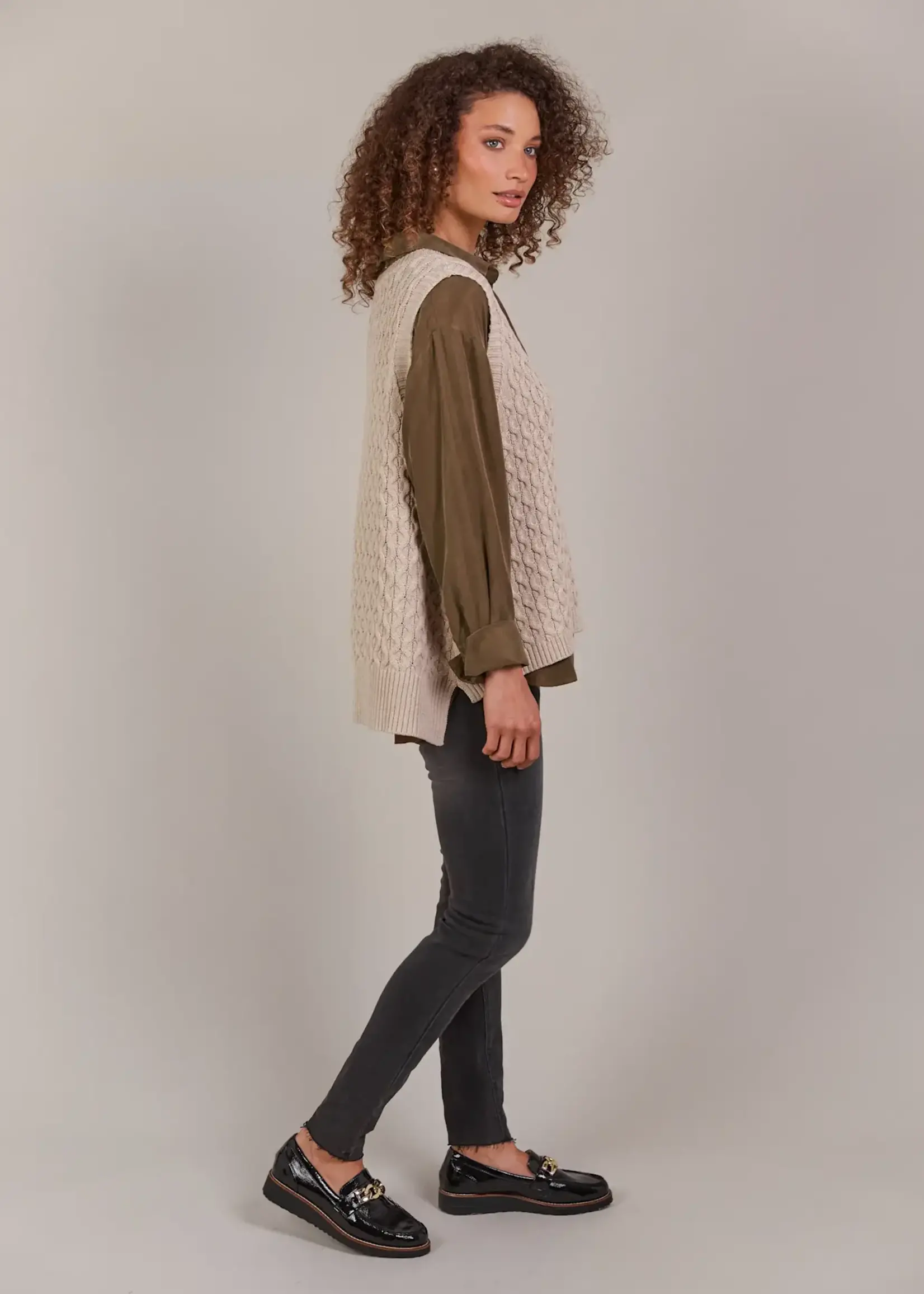 EB & Ive Naviva Vest - Oat