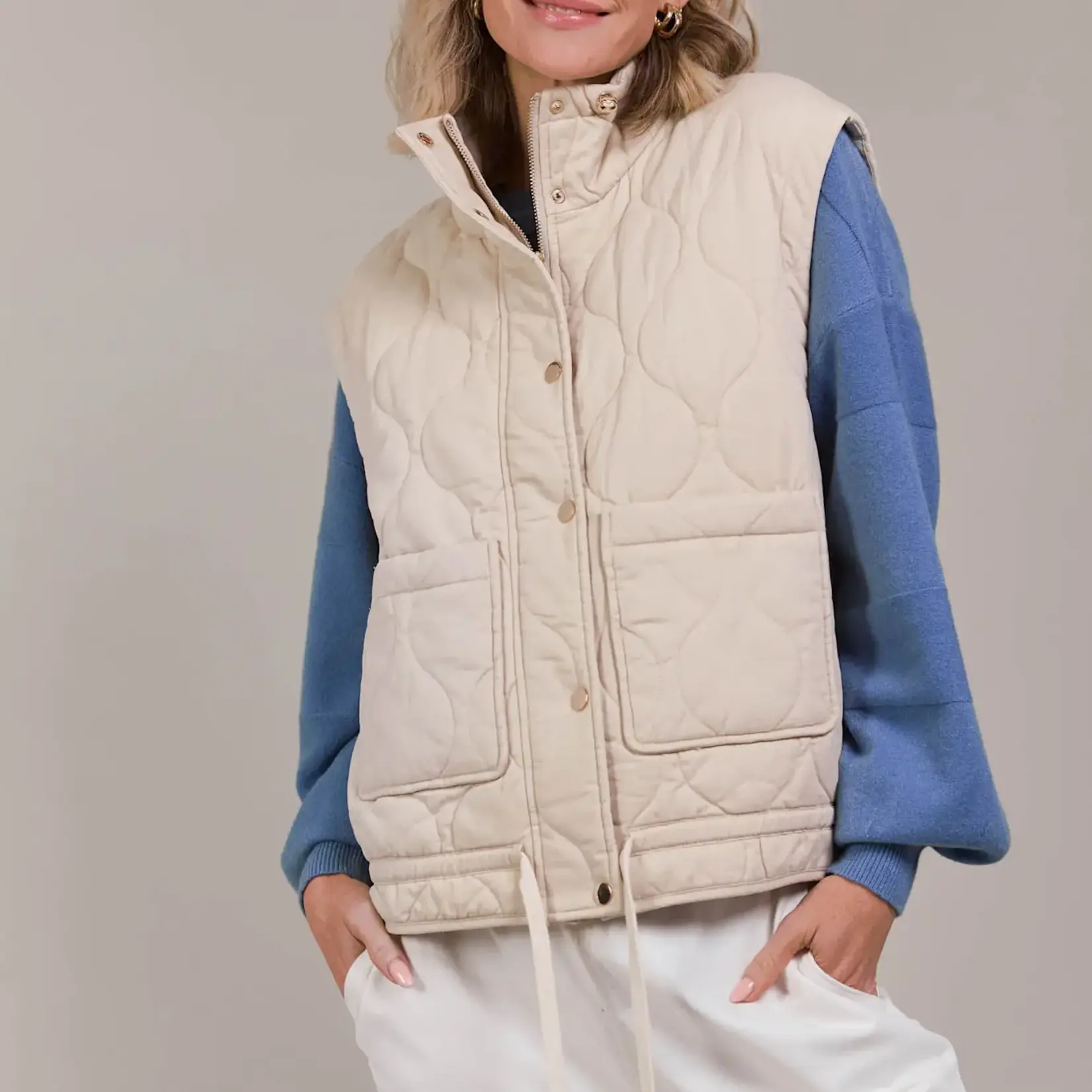 EB & Ive Pepi Vest - Ecru