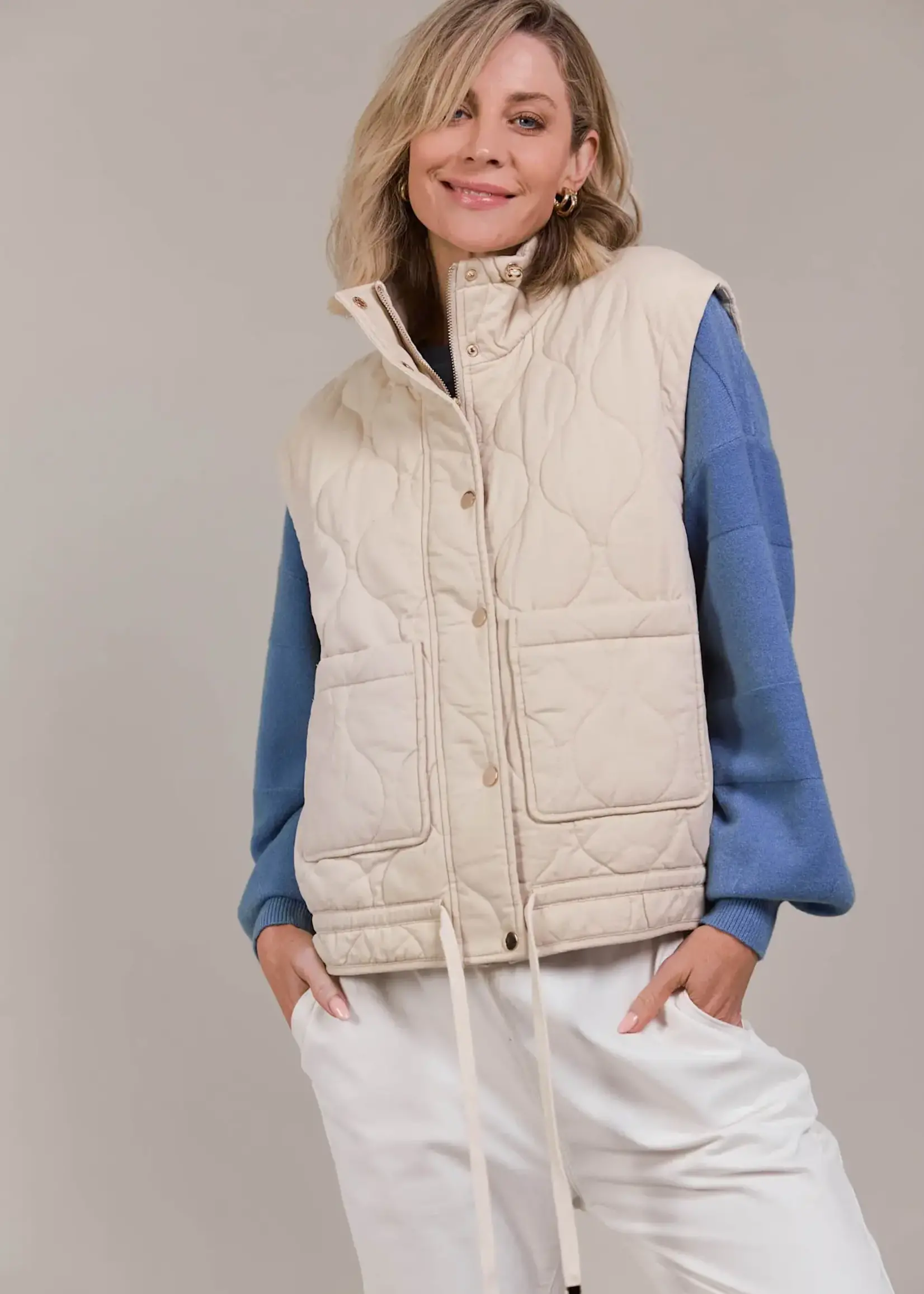 EB & Ive Pepi Vest - Ecru