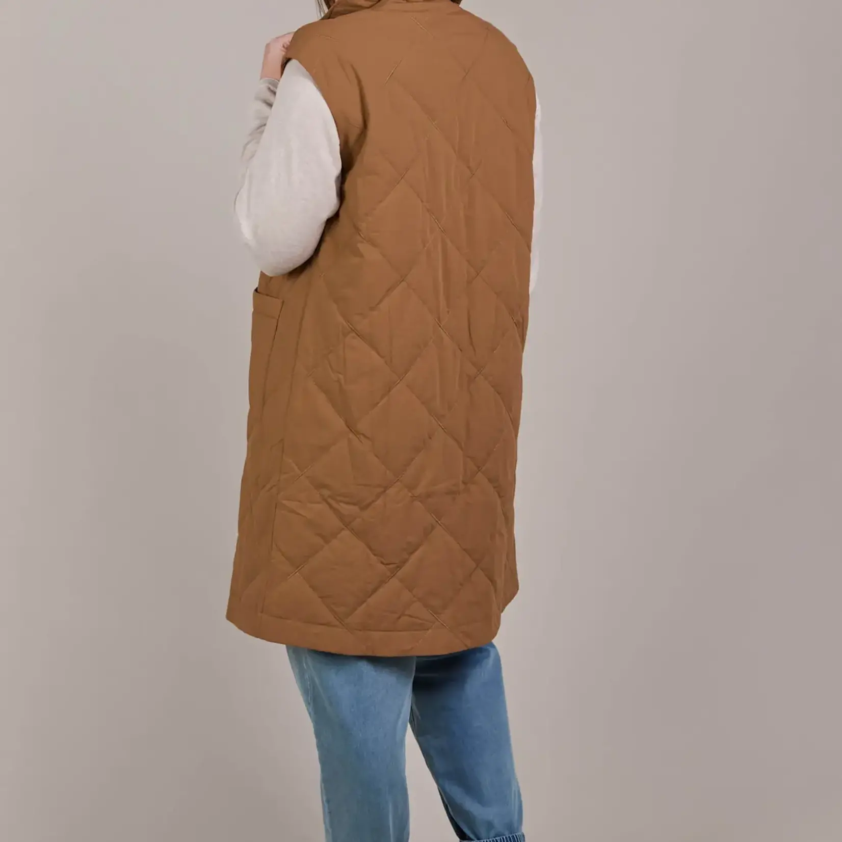 EB & Ive Argo Long Line Vest - Hazel