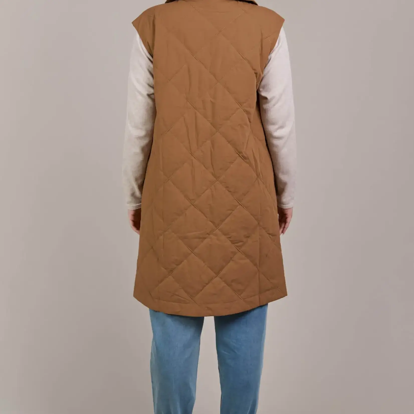 EB & Ive Argo Long Line Vest - Hazel