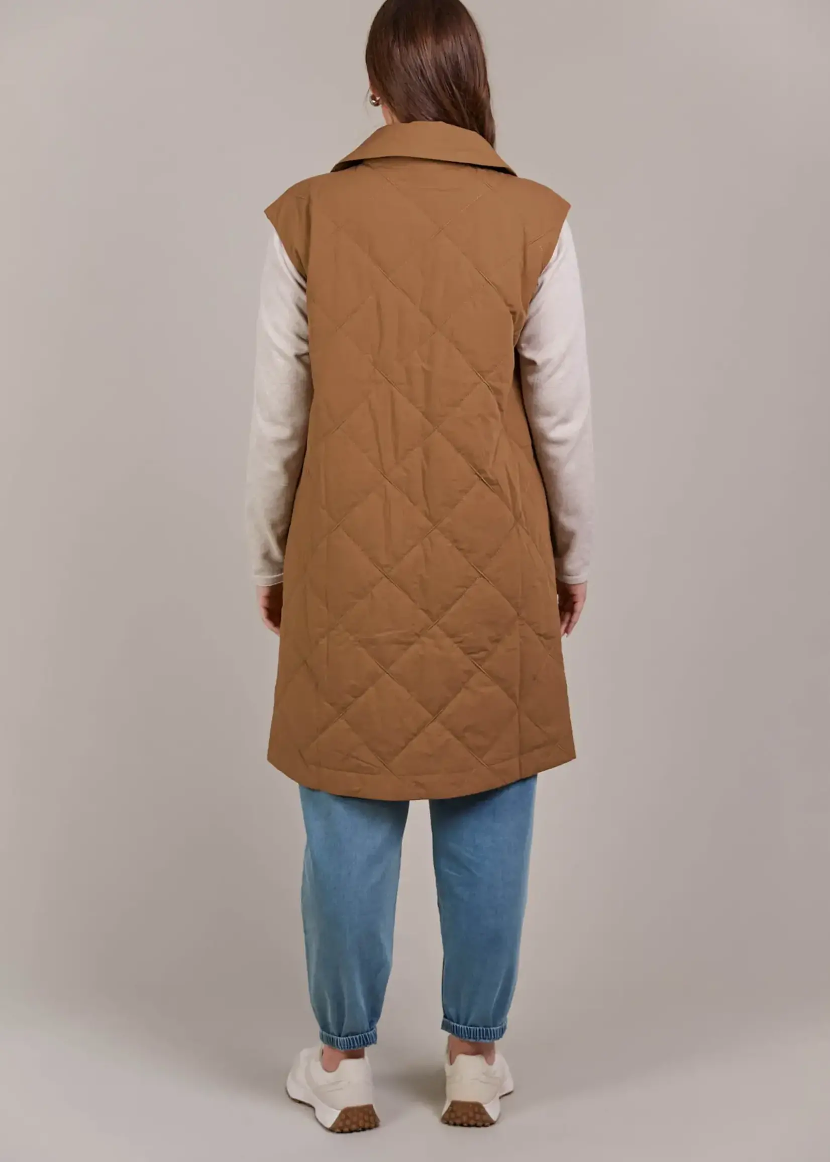 EB & Ive Argo Long Line Vest - Hazel