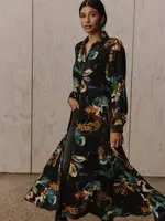 EB & Ive Elsie Shirt Dress - Botanical Black
