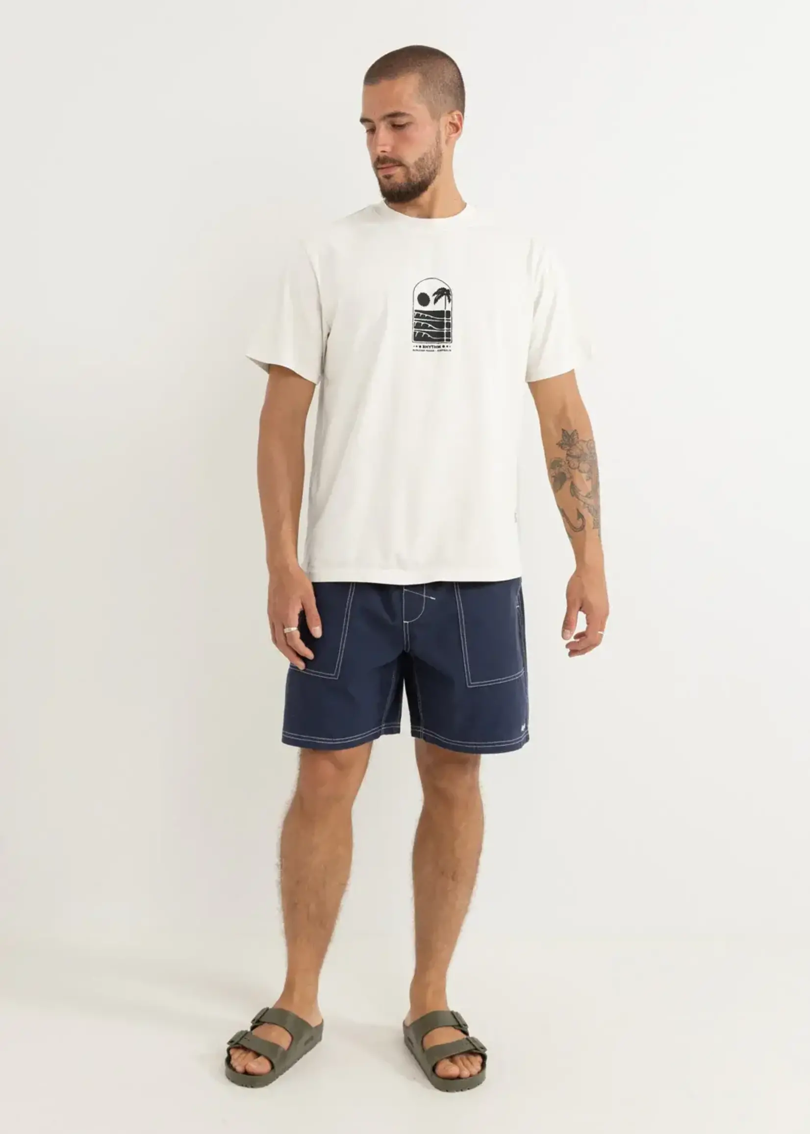 Rhythm Portal Vintage SS T Shirt - White