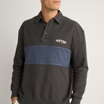 Rhythm Terry Vintage LS Rugby Shirt - Charcoal