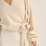 Rhythm Lexie Wrap Front Knit - Natural