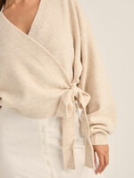 Rhythm Lexie Wrap Front Knit - Natural