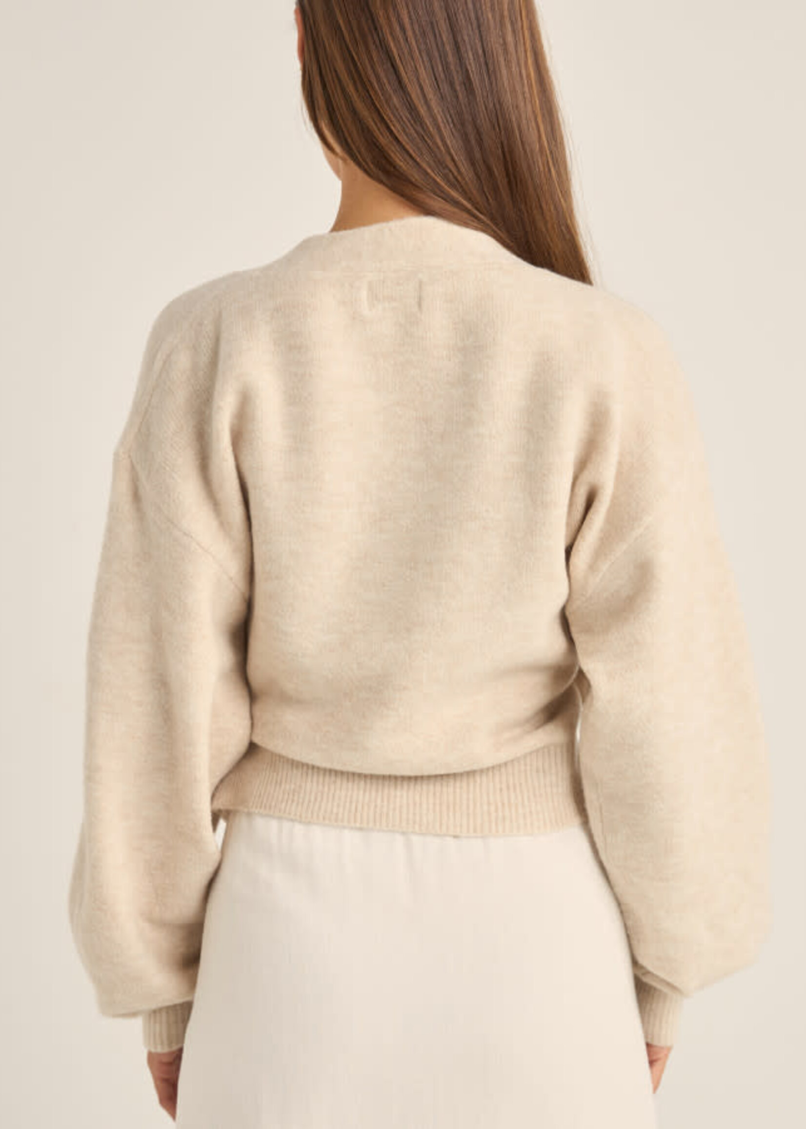 Rhythm Lexie Wrap Front Knit - Natural