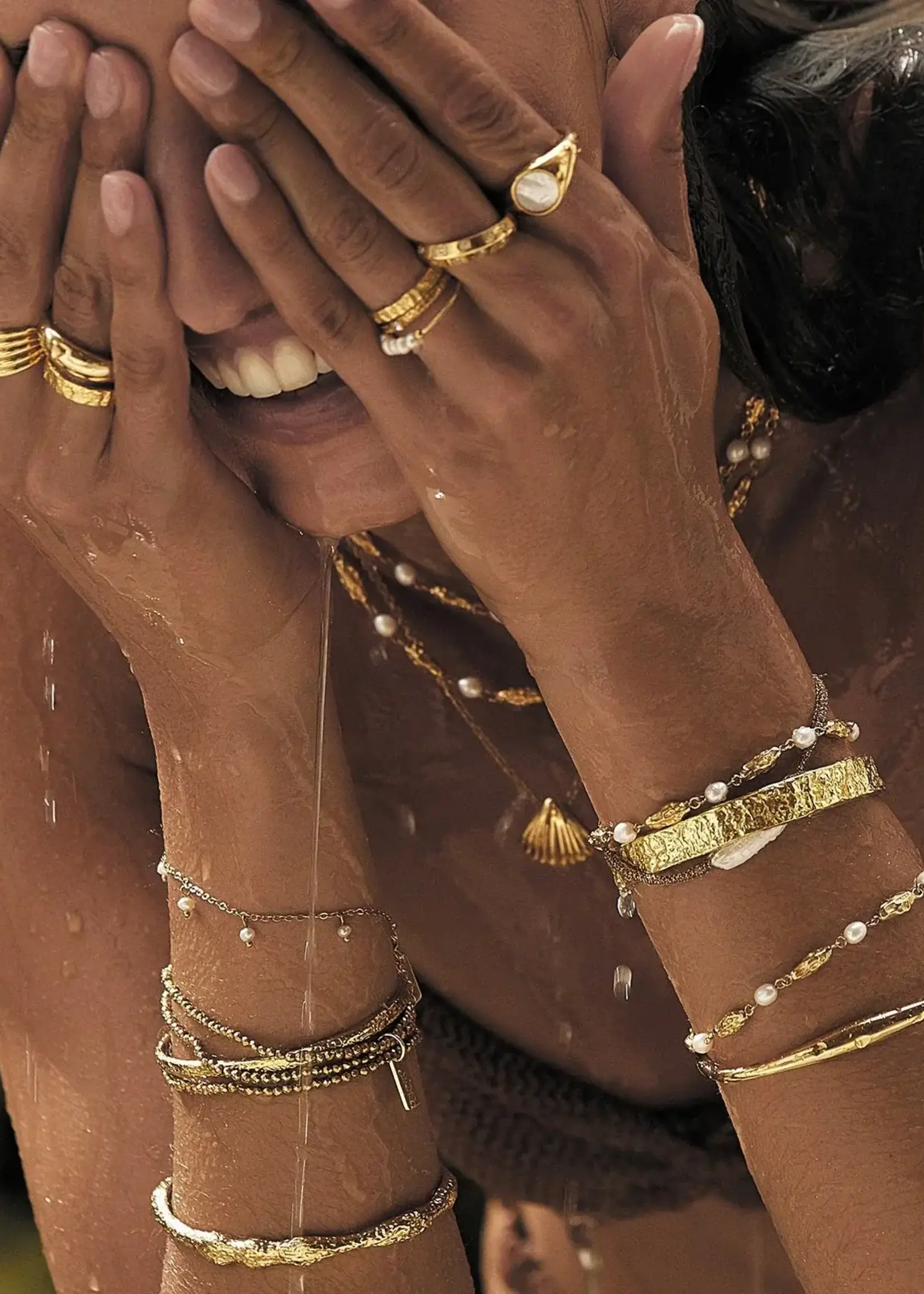 Arms Of Eve Amira Gold and Pearl Ring