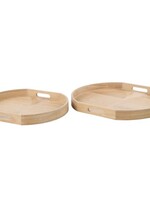 Elwood Ash Wood Veneer Tray 2pcs Set