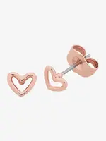 Liberte Petite Heart Rose Gold Earring