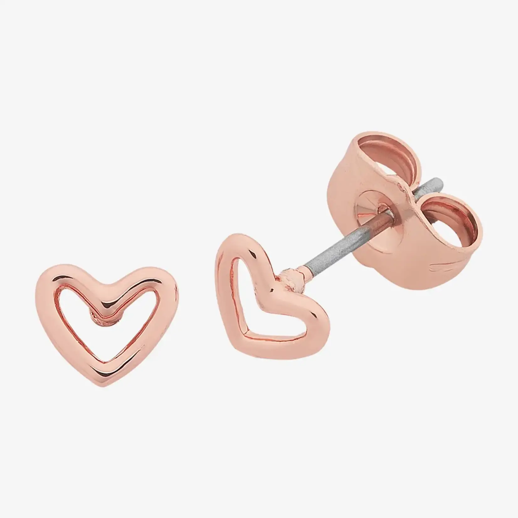 Liberte Petite Heart Rose Gold Earring