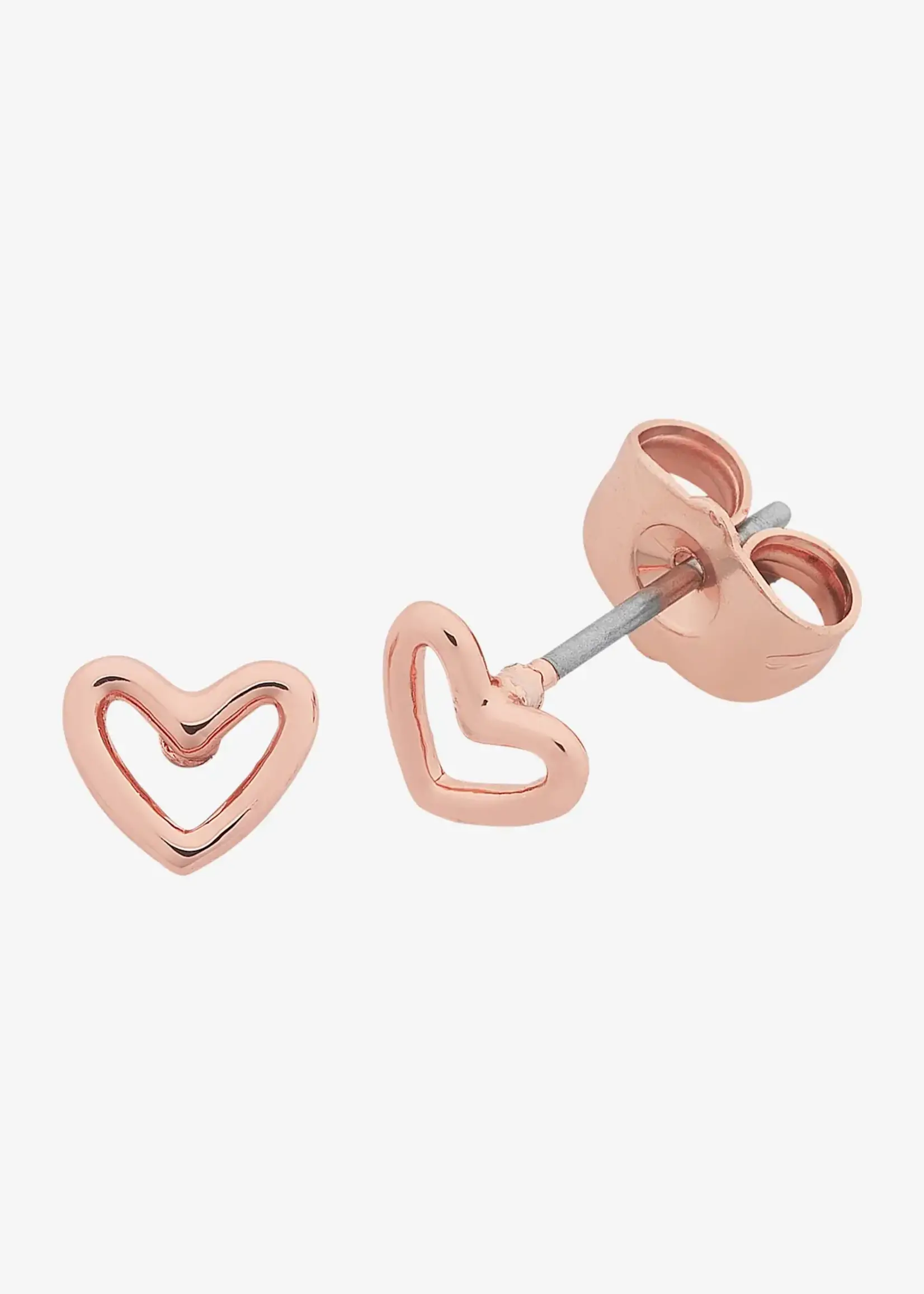 Liberte Petite Heart Rose Gold Earring