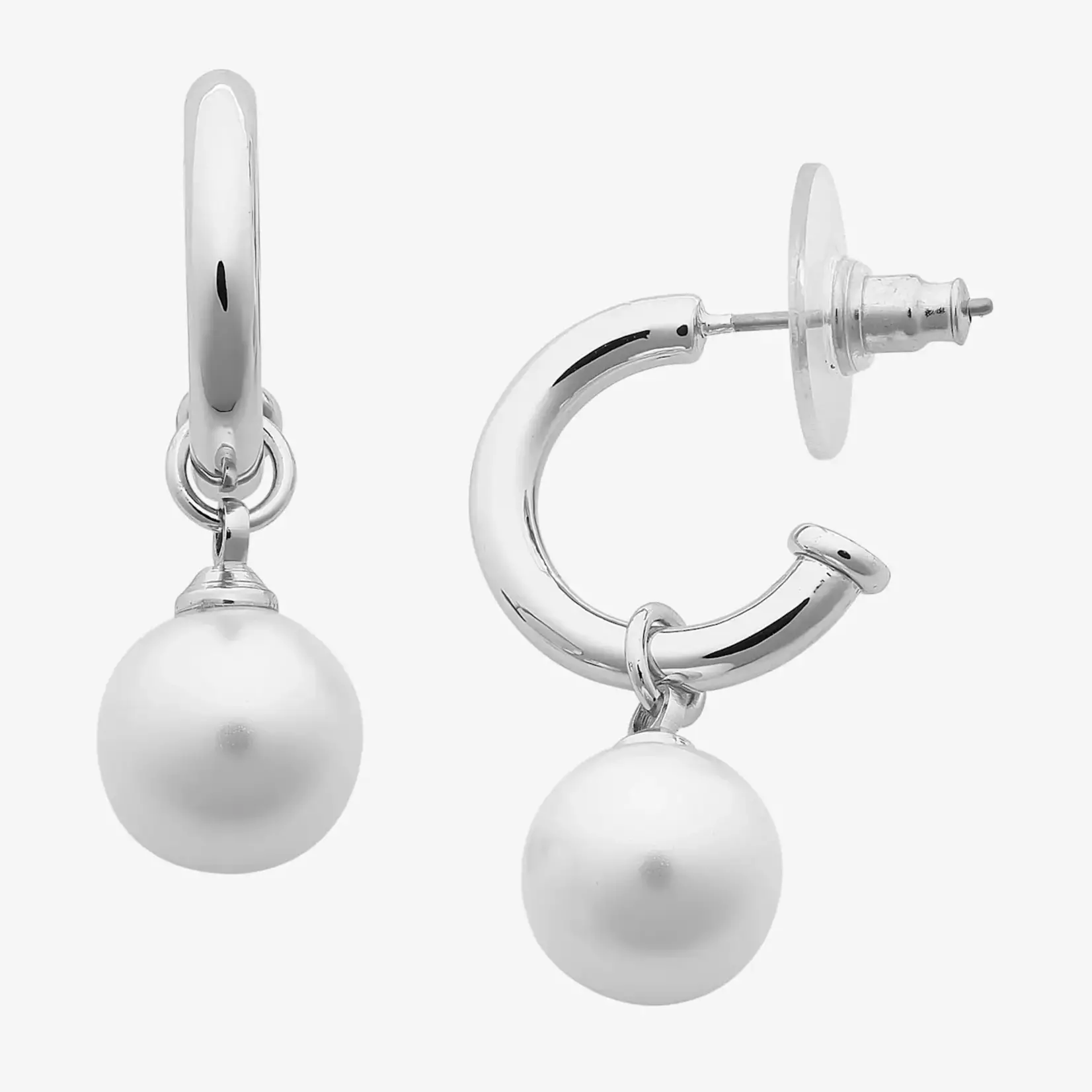 Liberte Fleur Silver Pearl Earring