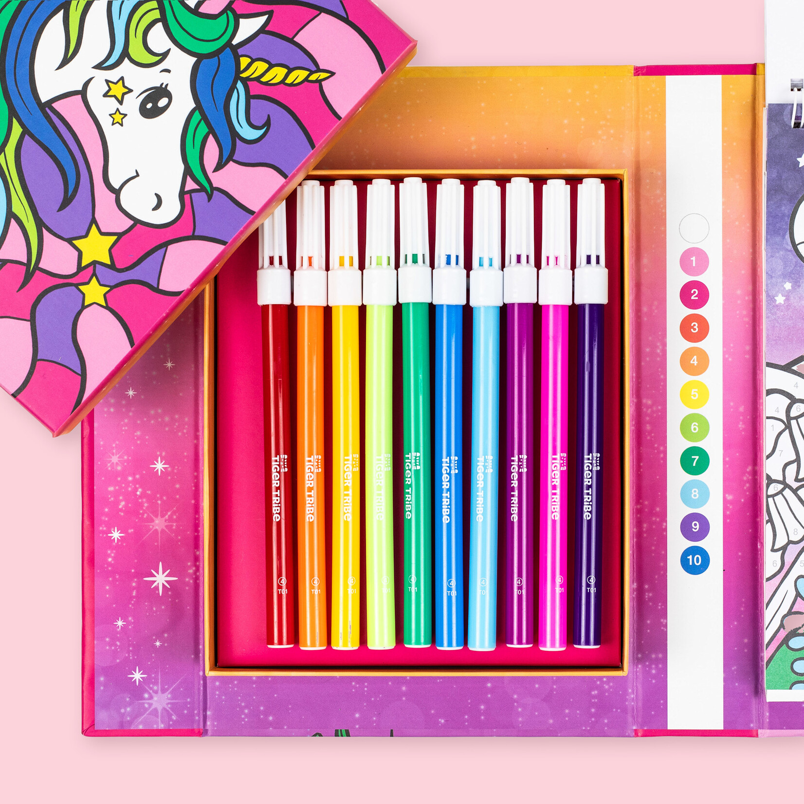 Tiger Tribe Colour By Numbers Unicorn