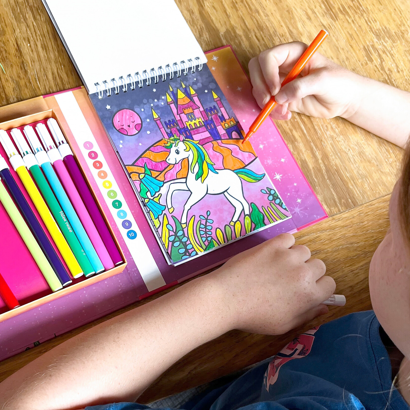 Tiger Tribe Colour By Numbers Unicorn