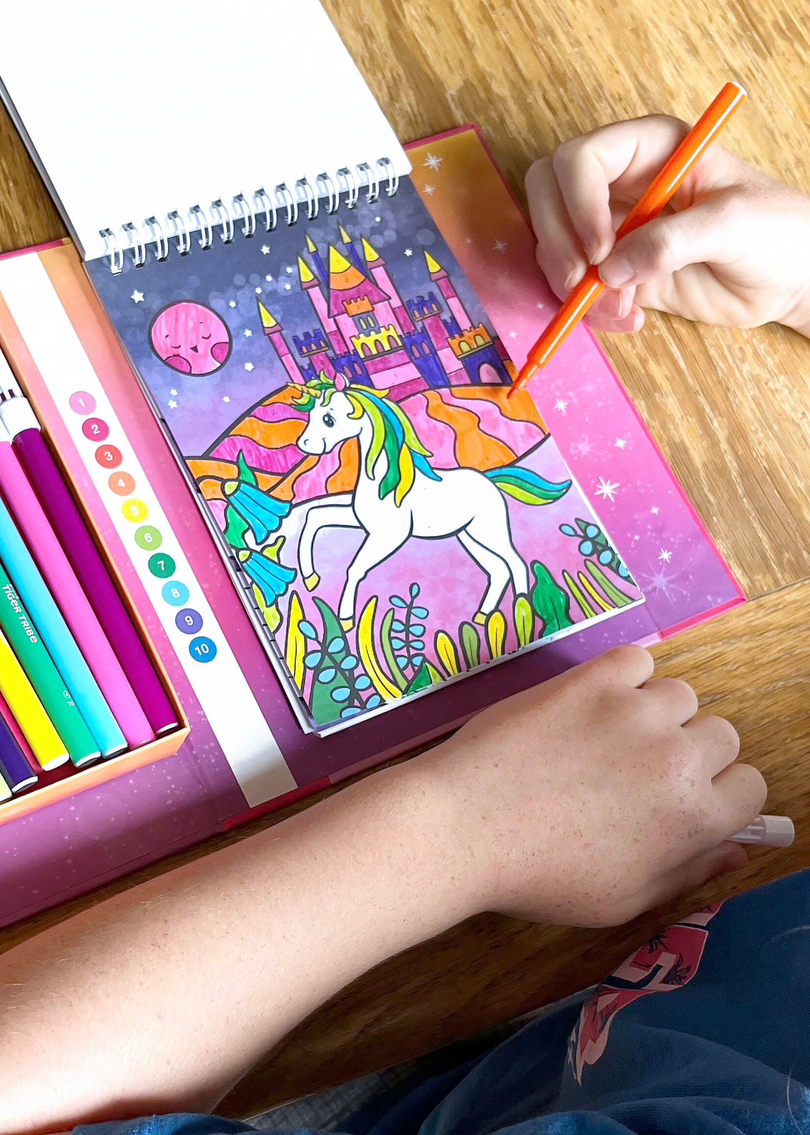 Tiger Tribe Colour By Numbers Unicorn