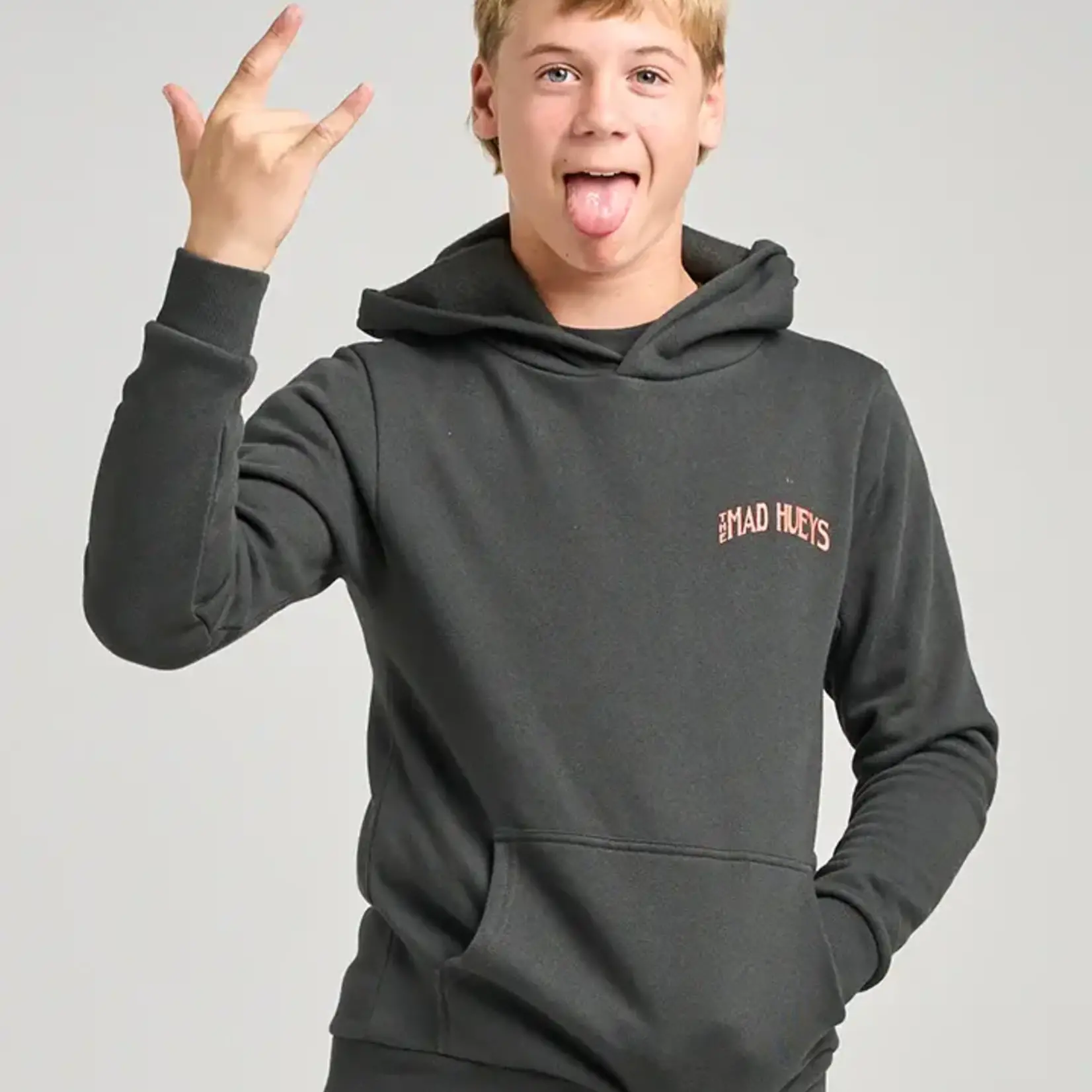 Mad Hueys Chomping Chums | Youth Pullover - Vintage Black