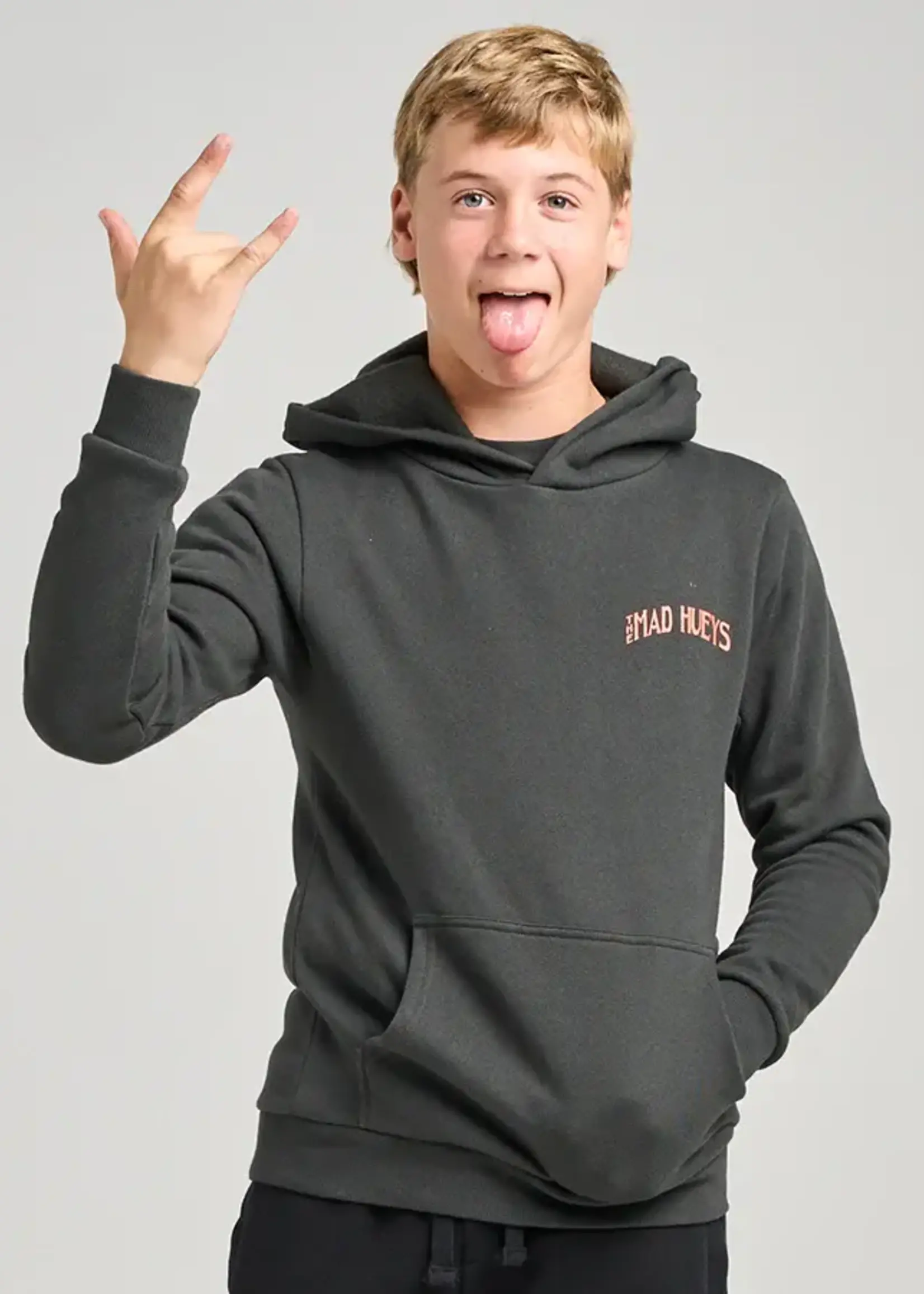 Mad Hueys Chomping Chums | Youth Pullover - Vintage Black