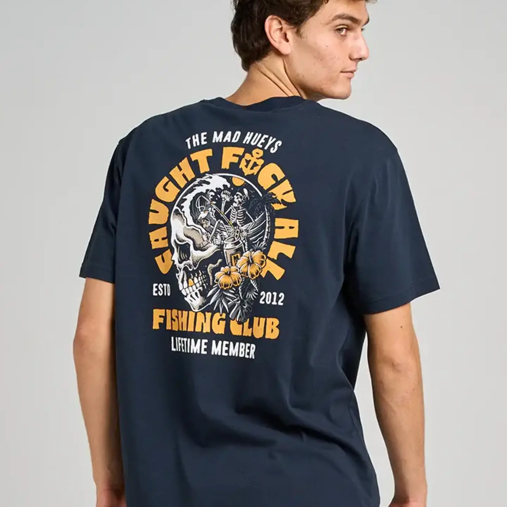 Mad Hueys Tropic Caught Fk All | SS Tee - Navy