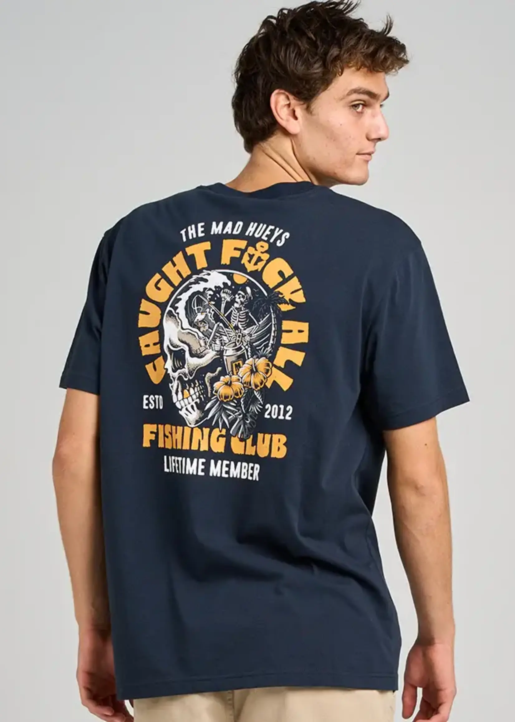 Mad Hueys Tropic Caught Fk All | SS Tee - Navy