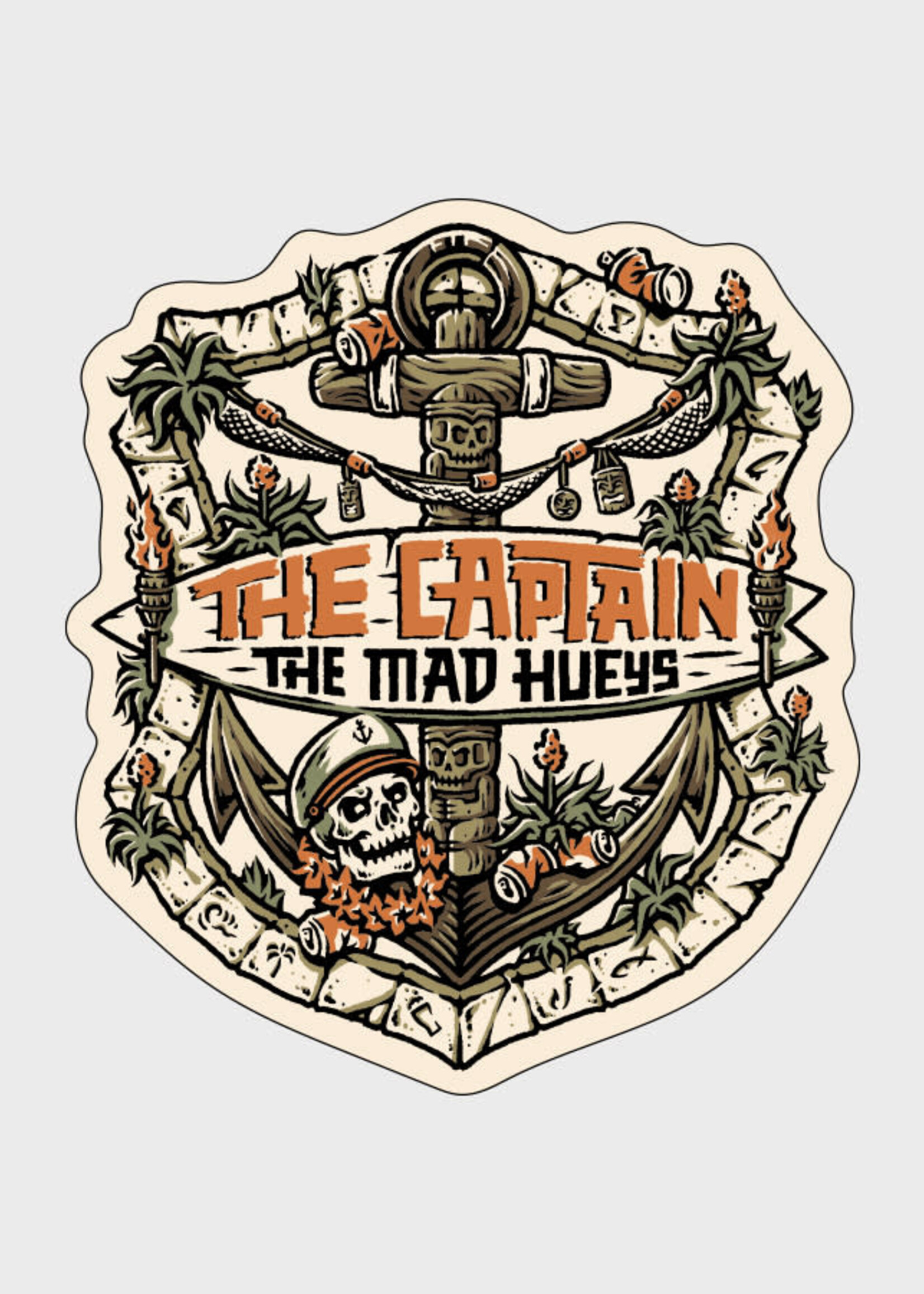 Mad Hueys The Tiki Captain | Sticker - Cement