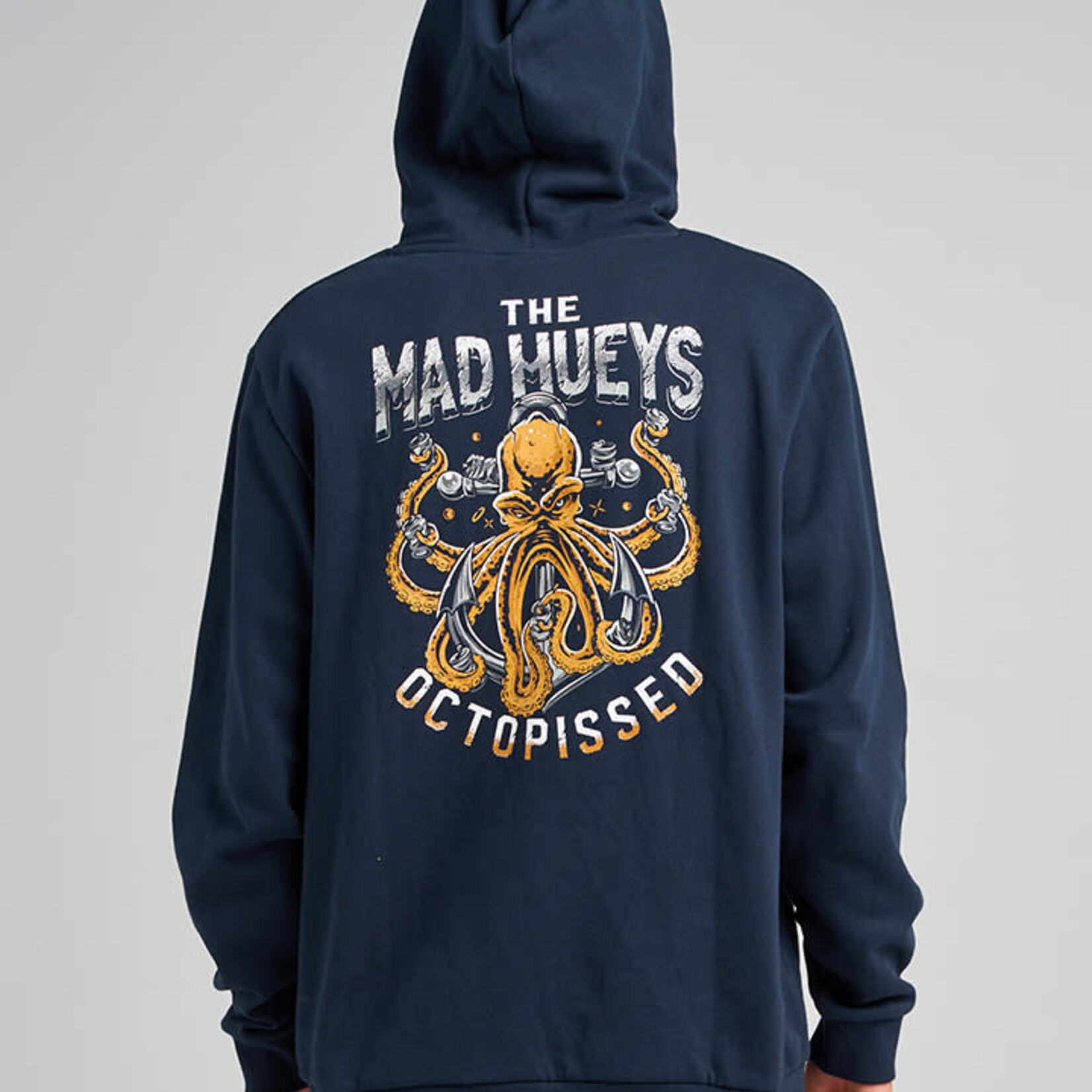 Mad Hueys Anchor Octopissed | Hooded Pullover - Navy