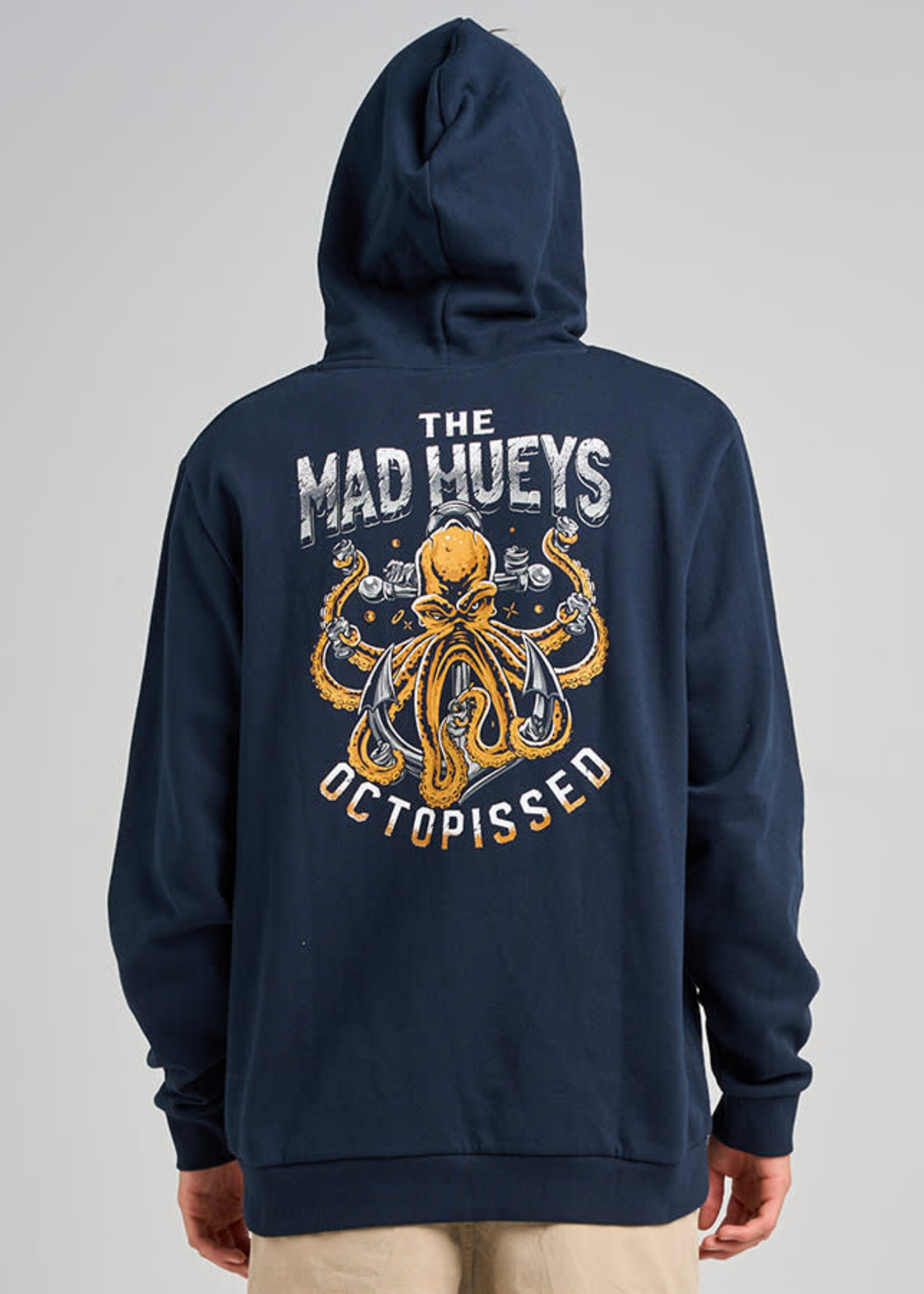 Mad Hueys Anchor Octopissed | Hooded Pullover - Navy