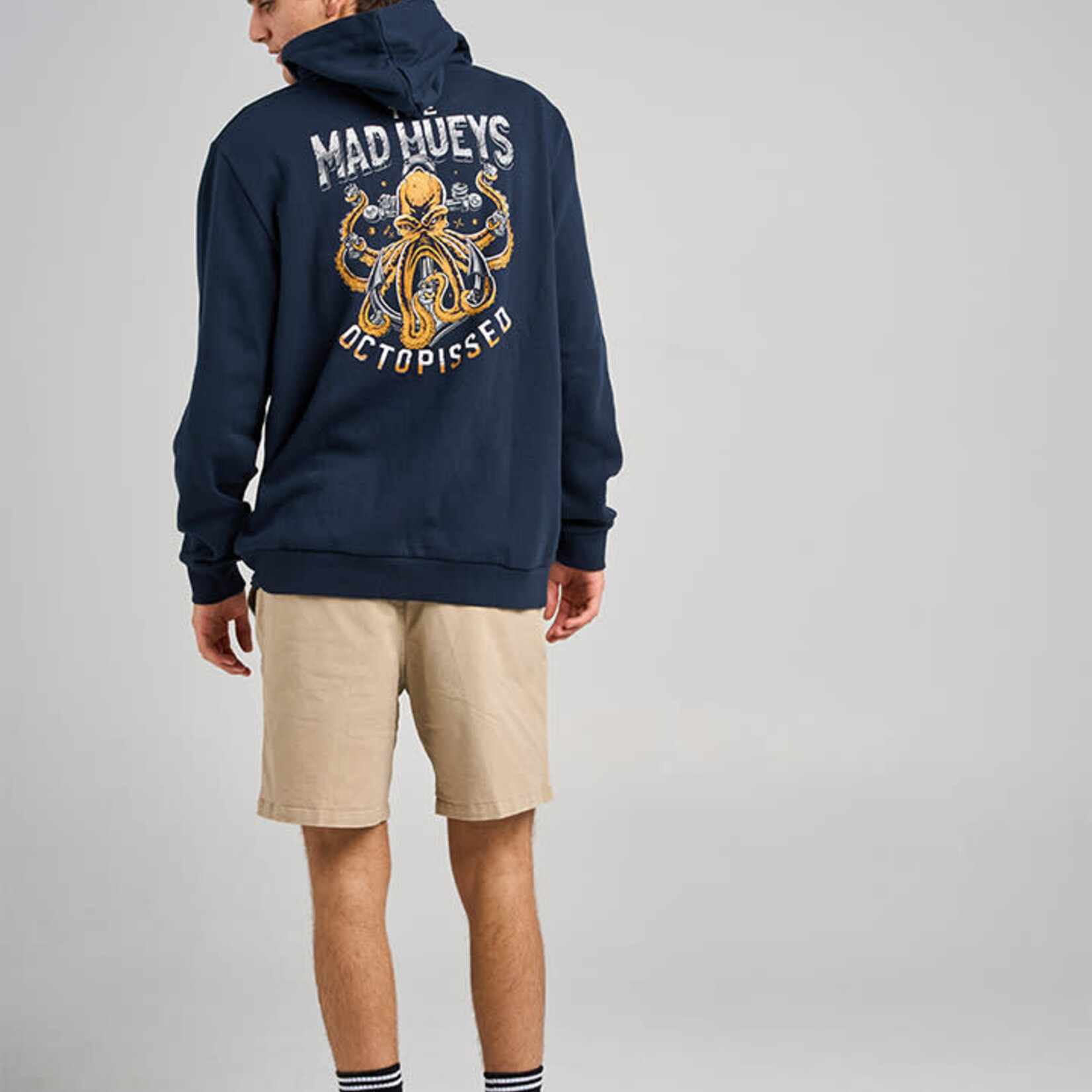 Mad Hueys Anchor Octopissed | Hooded Pullover - Navy